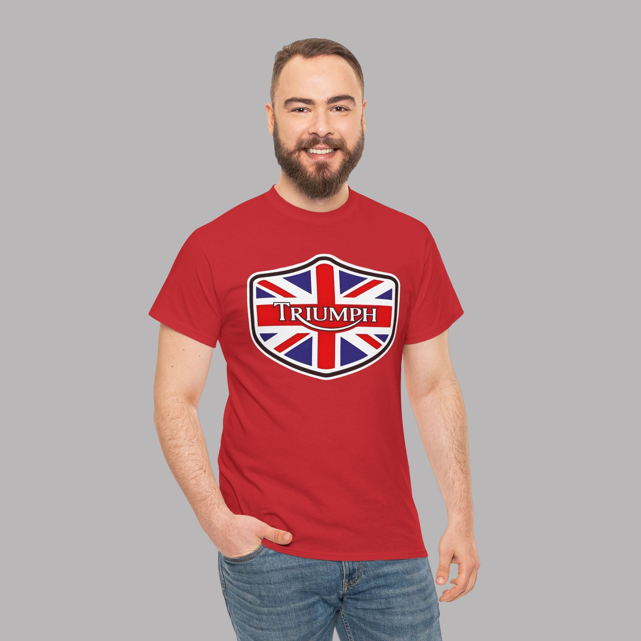 Triumph Union Jack Shield T-Shirt - British Car Lover Tee