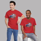 American Pride Tee - Vintage Flag Car 'American Steel' T-Shirt