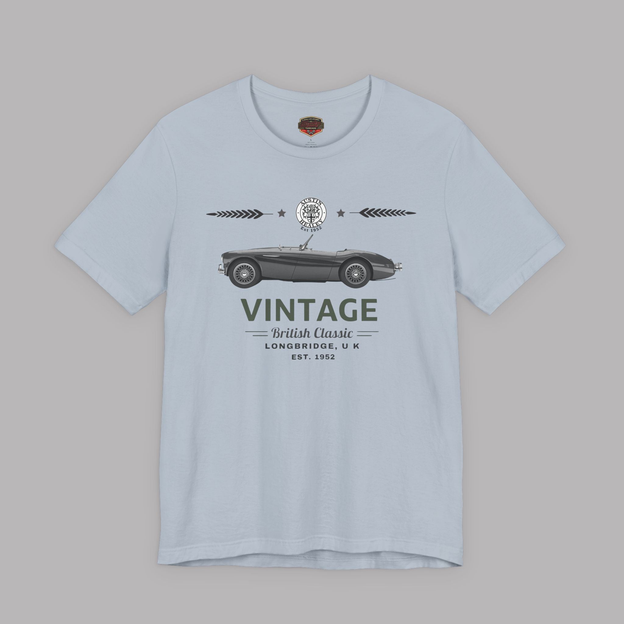 Vintage British Roadster T-shirt | Classic Car Badge Gift Tee