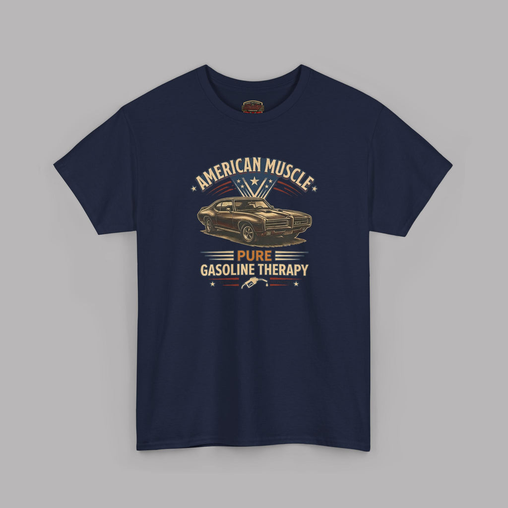 American Muscle Car T-Shirt - “Pure Gasoline Therapy” Vintage Auto Tee