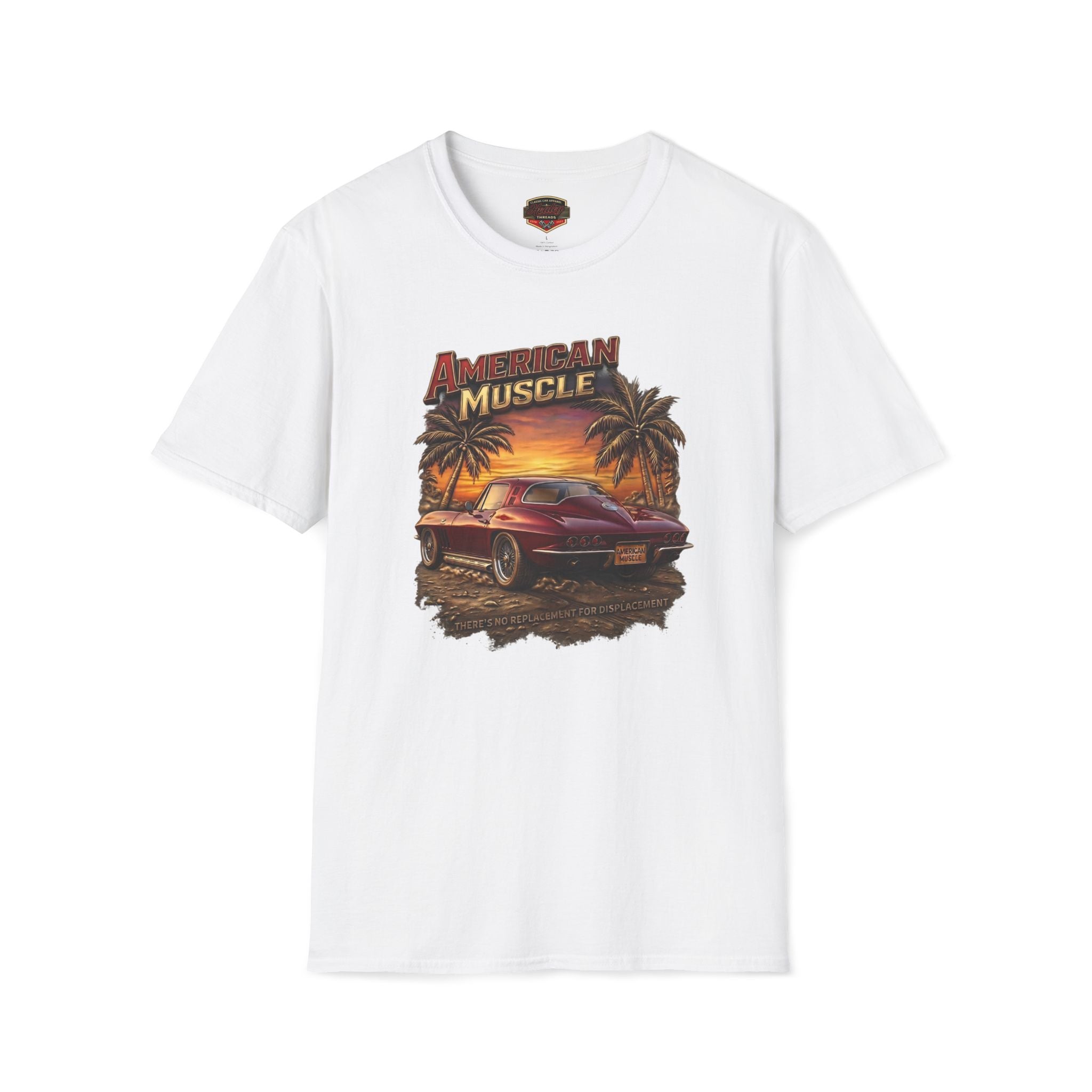 American Muscle Stingray T-Shirt - Retro Sunset Car Tee
