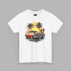 Retro Sunset Muscle Car Tee | Classic American Sports Coupe