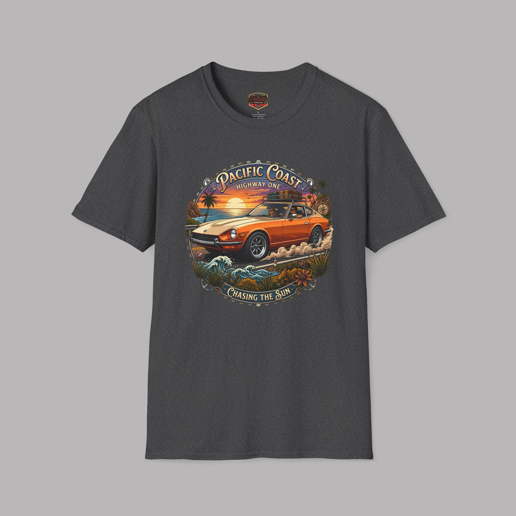 Classic Japanese Sports Coupe Sunset Coast Highway Vintage Tee