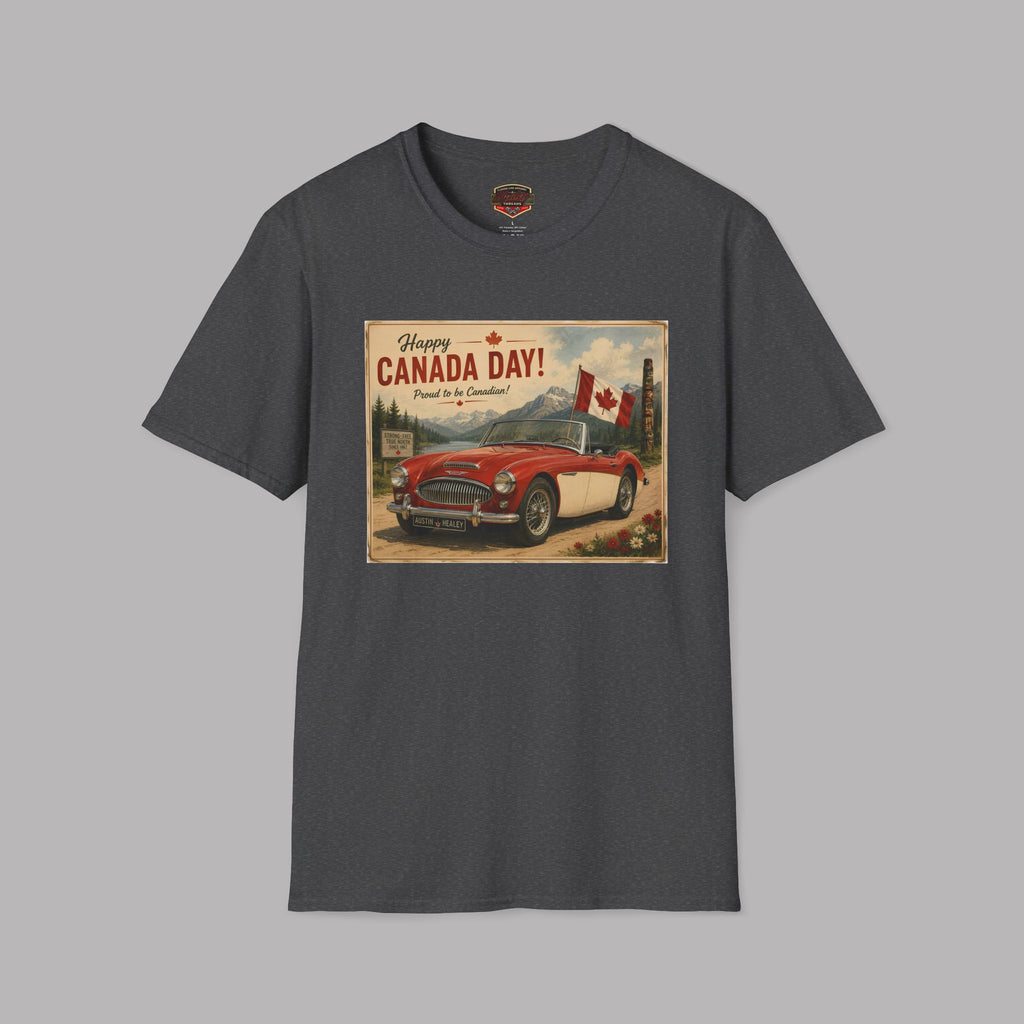 Happy Canada Day Classic Roadster T-Shirt – Vintage British Sports Car Tee