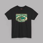 Chrome & Pistons Save Lives Tee - Retro Vintage Car Graphic T-Shirt
