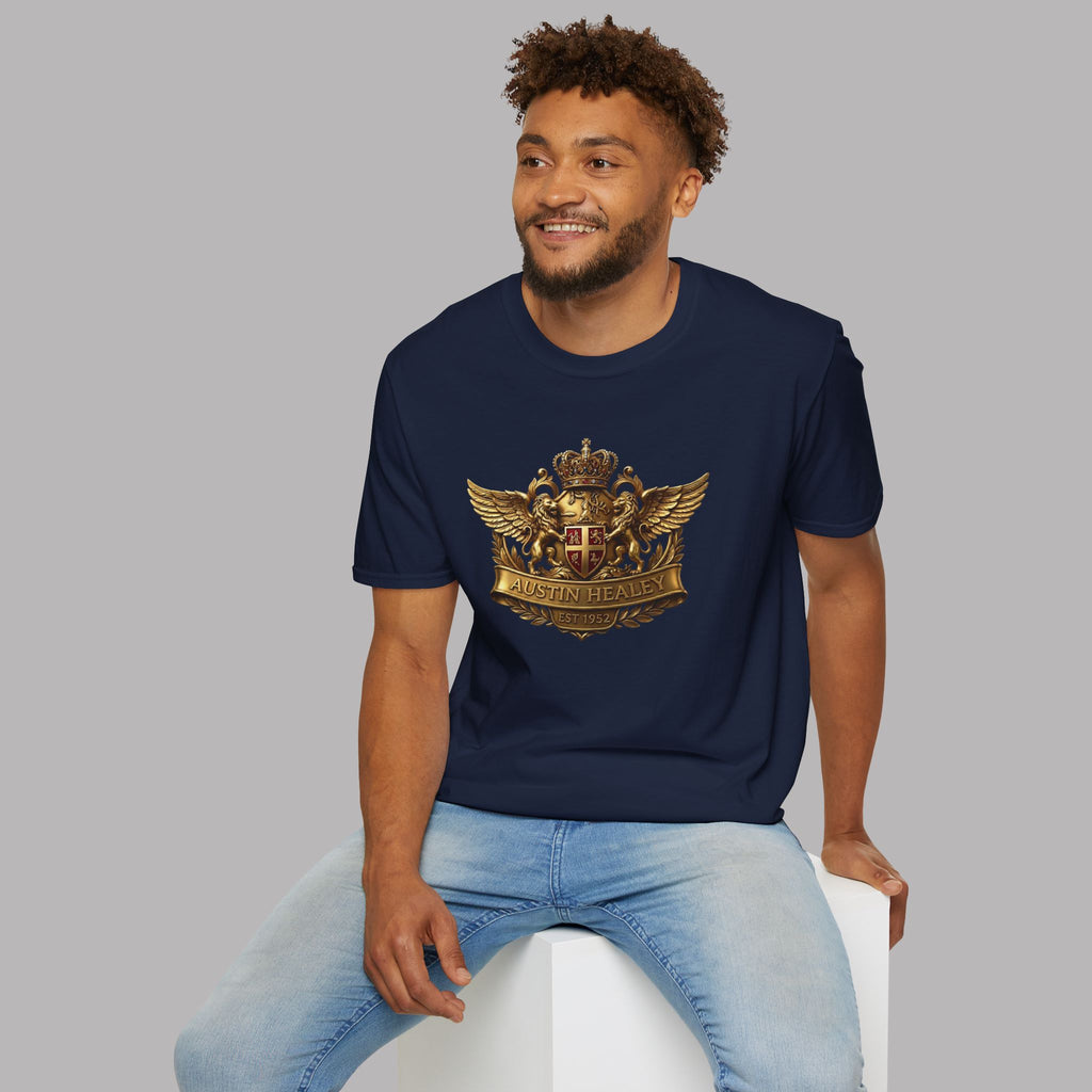Crowned Lion Crest Tee | Vintage Roadster Gift Shirt