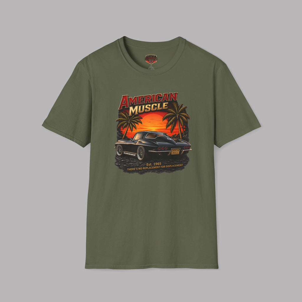 American Muscle T‑Shirt | Vintage Sunset Classic Car Tee