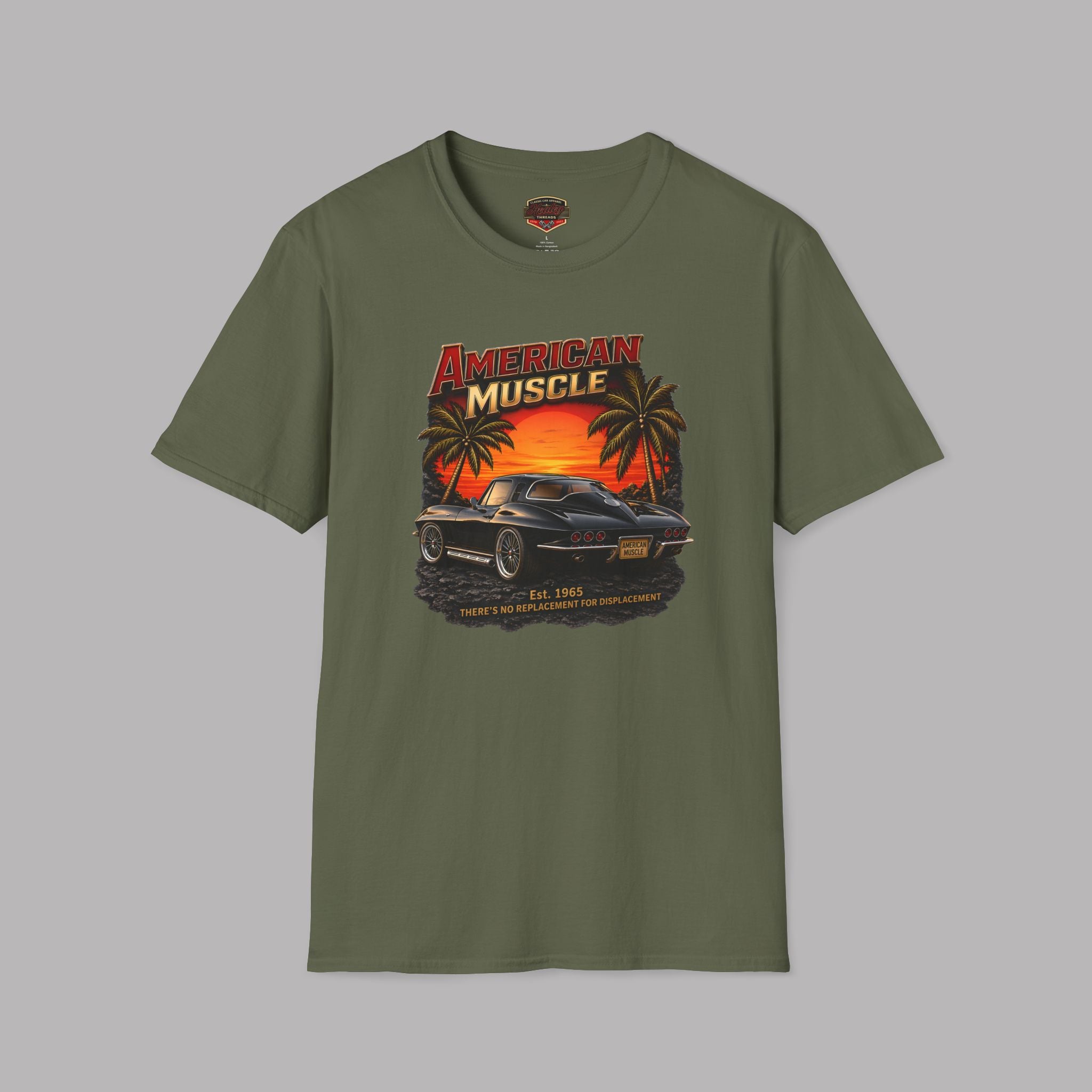 American Muscle T‑Shirt | Vintage Sunset Classic Car Tee