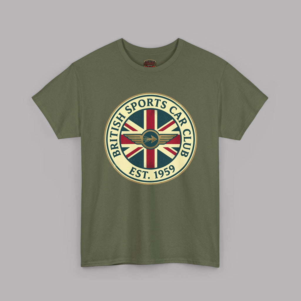 British Sports Car Club Tee | Vintage Badge Gift Shirt