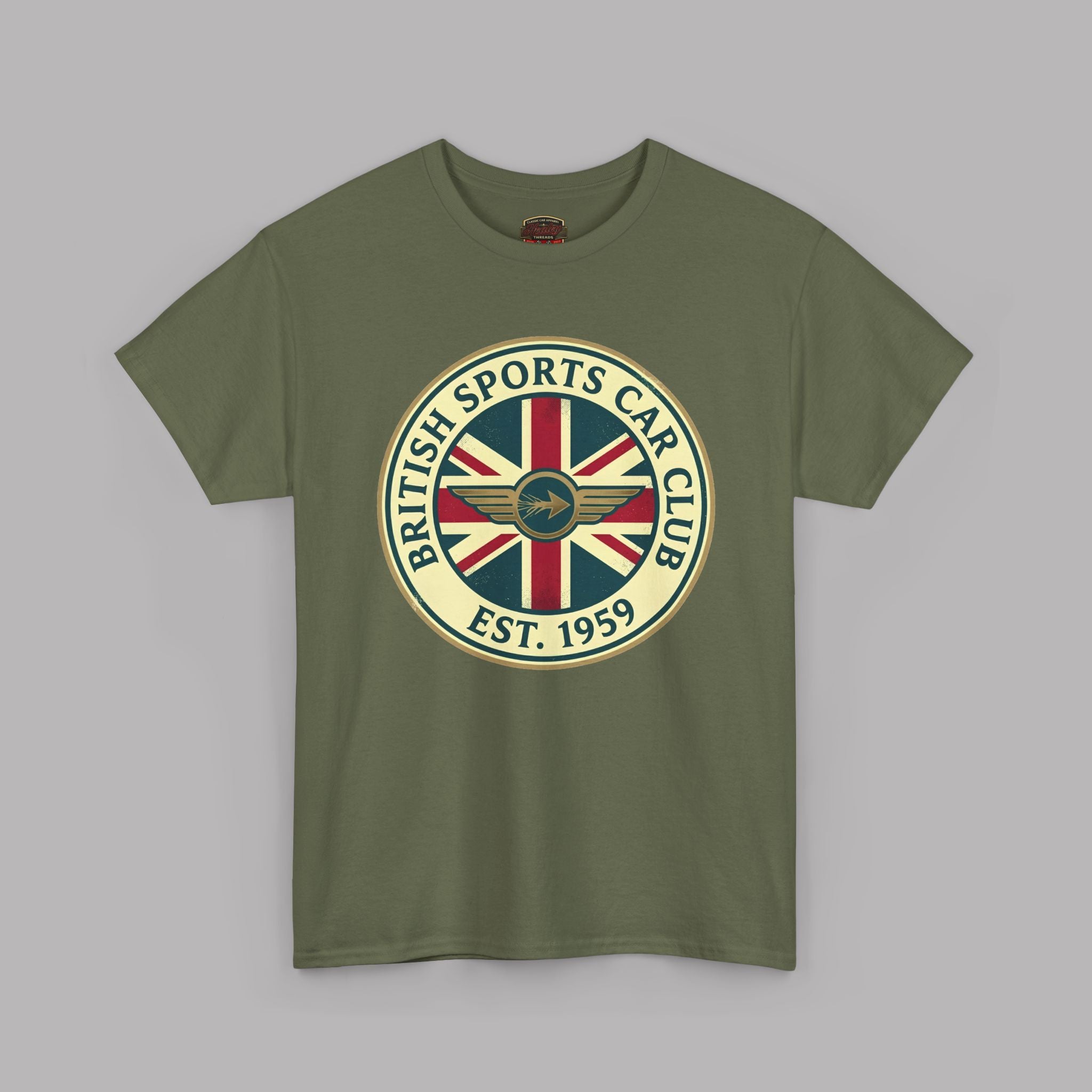 British Sports Car Club Tee | Vintage Badge Gift Shirt