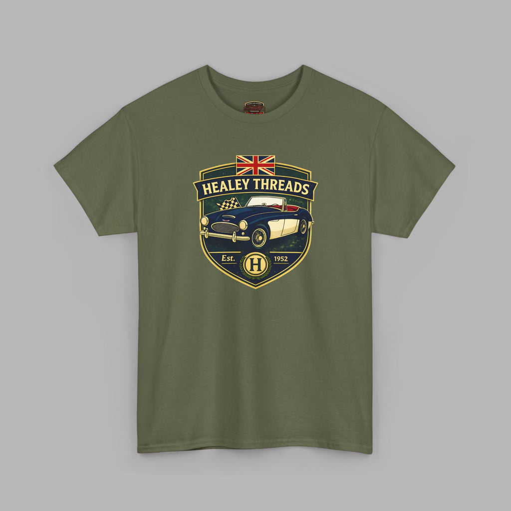 Vintage British Roadster Badge Tee | Classic Racing Shirt
