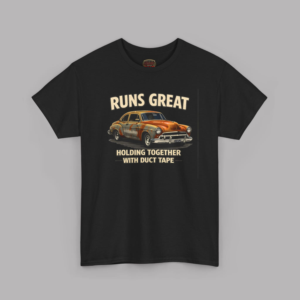 Vintage Car 'Runs Great' Tee | Classic Hot Rod Graphic Shirt