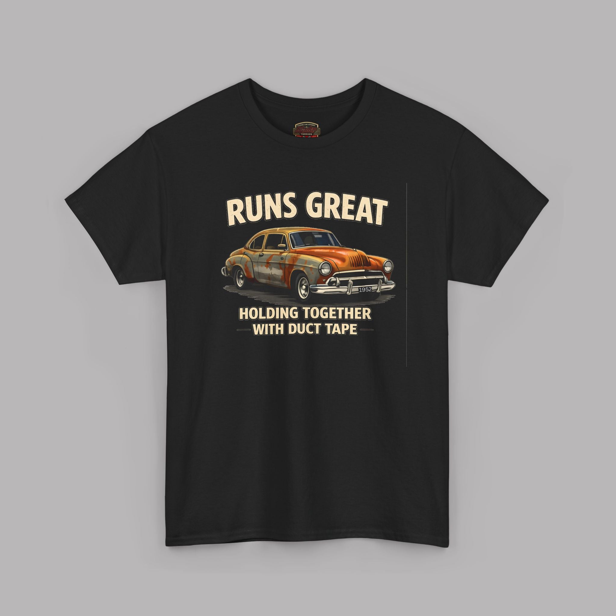 Vintage Car 'Runs Great' Tee | Classic Hot Rod Graphic Shirt