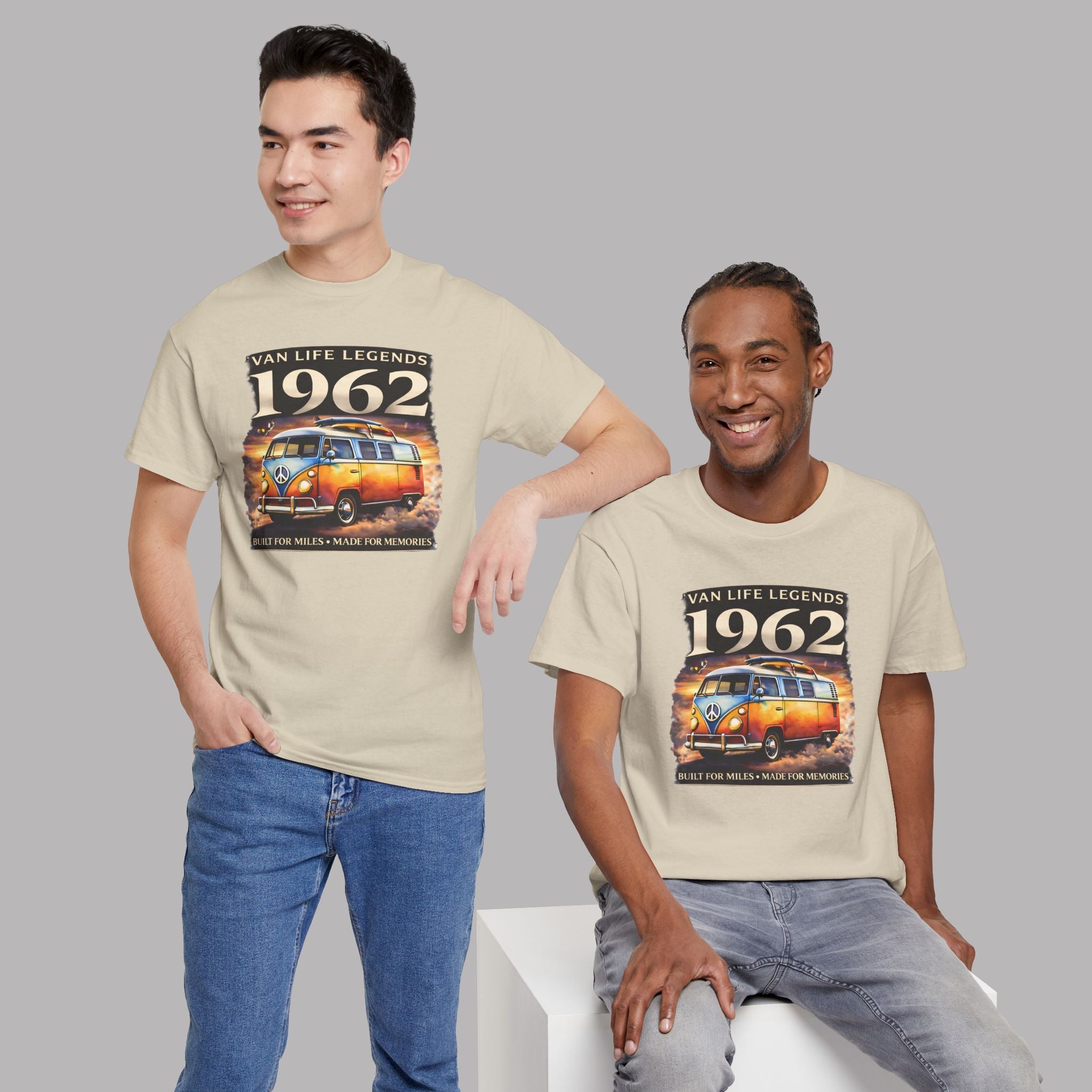 Vintage VW Camper Van T-Shirt - Van Life Legends 1962 Tee