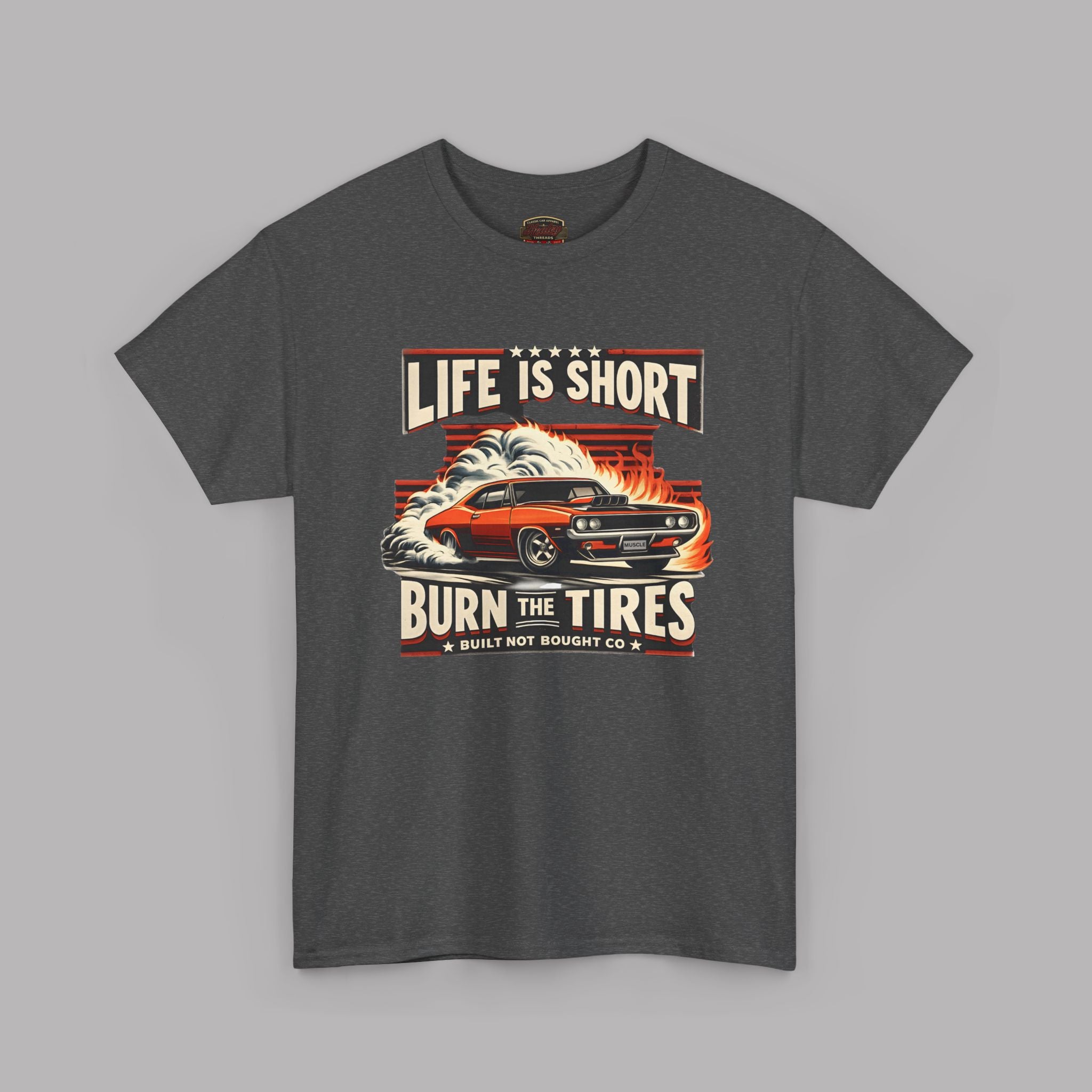 Vintage Muscle Car T-Shirt – Burn the Tires Tee