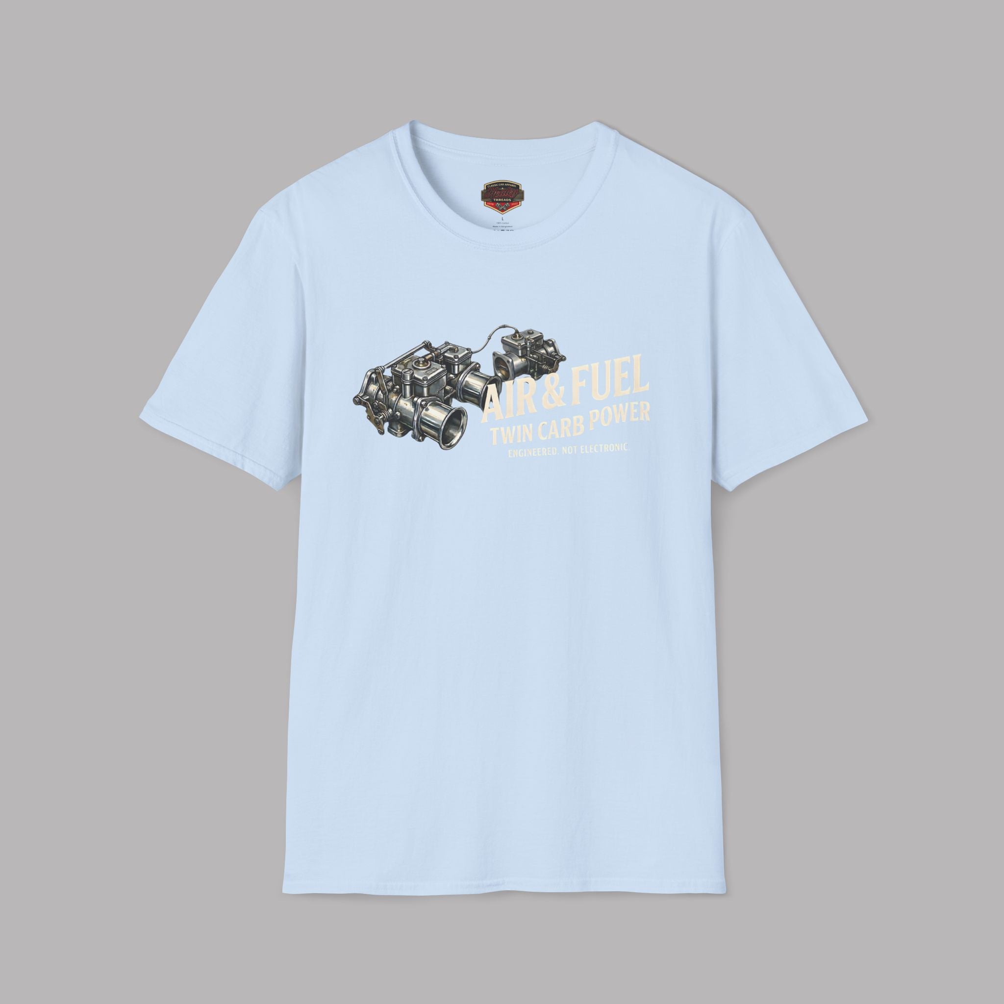 Air & Fuel Twin Carb Power T-Shirt - Engine Illustration Tee
