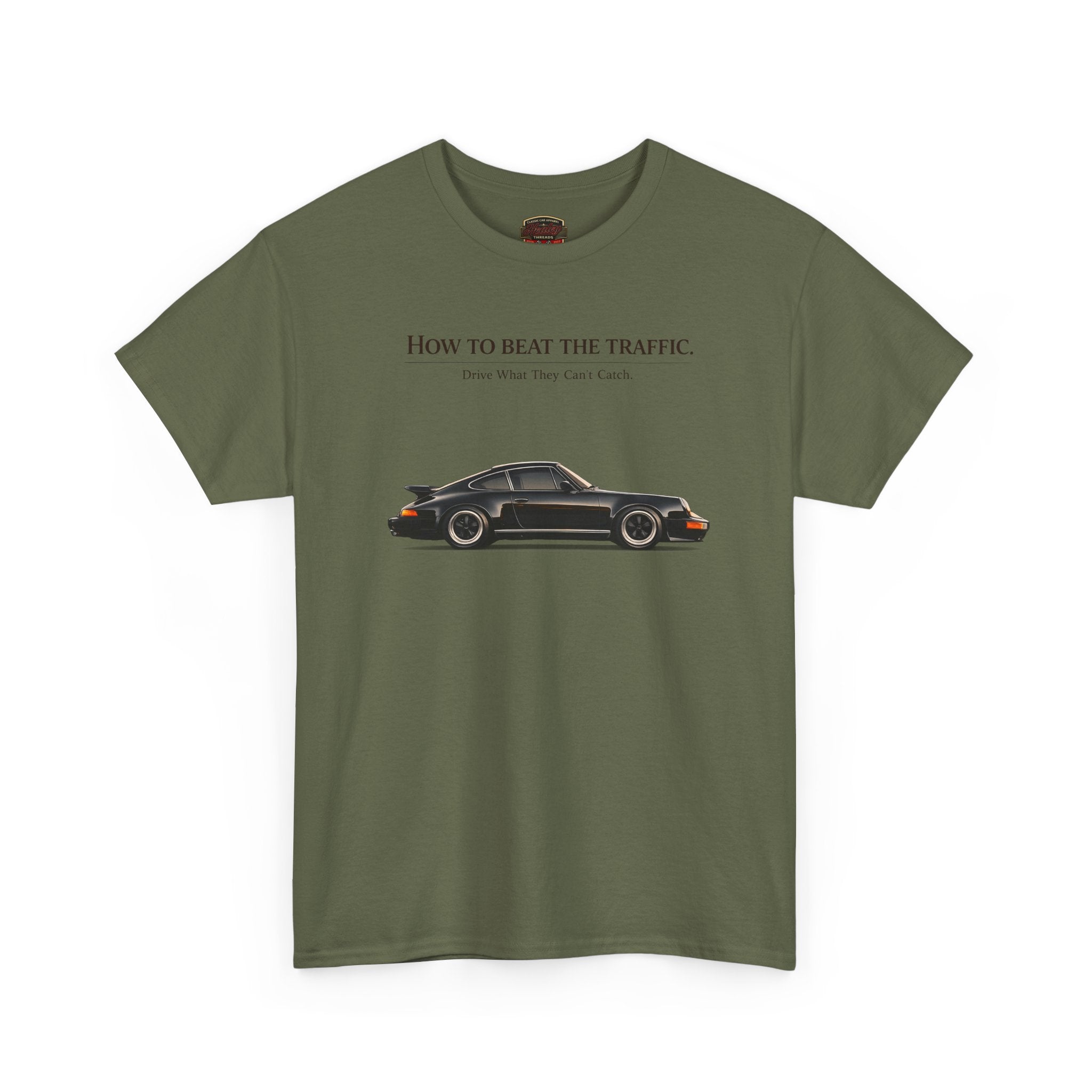 Classic Sports Car T-Shirt - Beat the Traffic - Healey Threads Tee