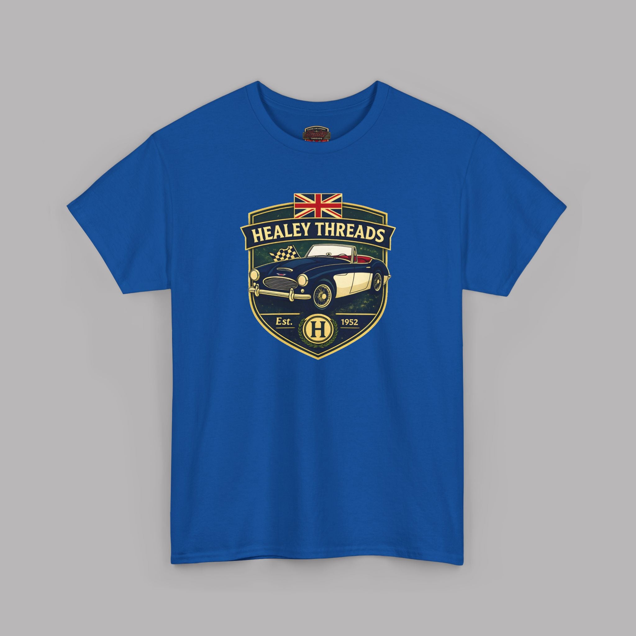 Vintage British Roadster Badge Tee | Classic Racing Shirt