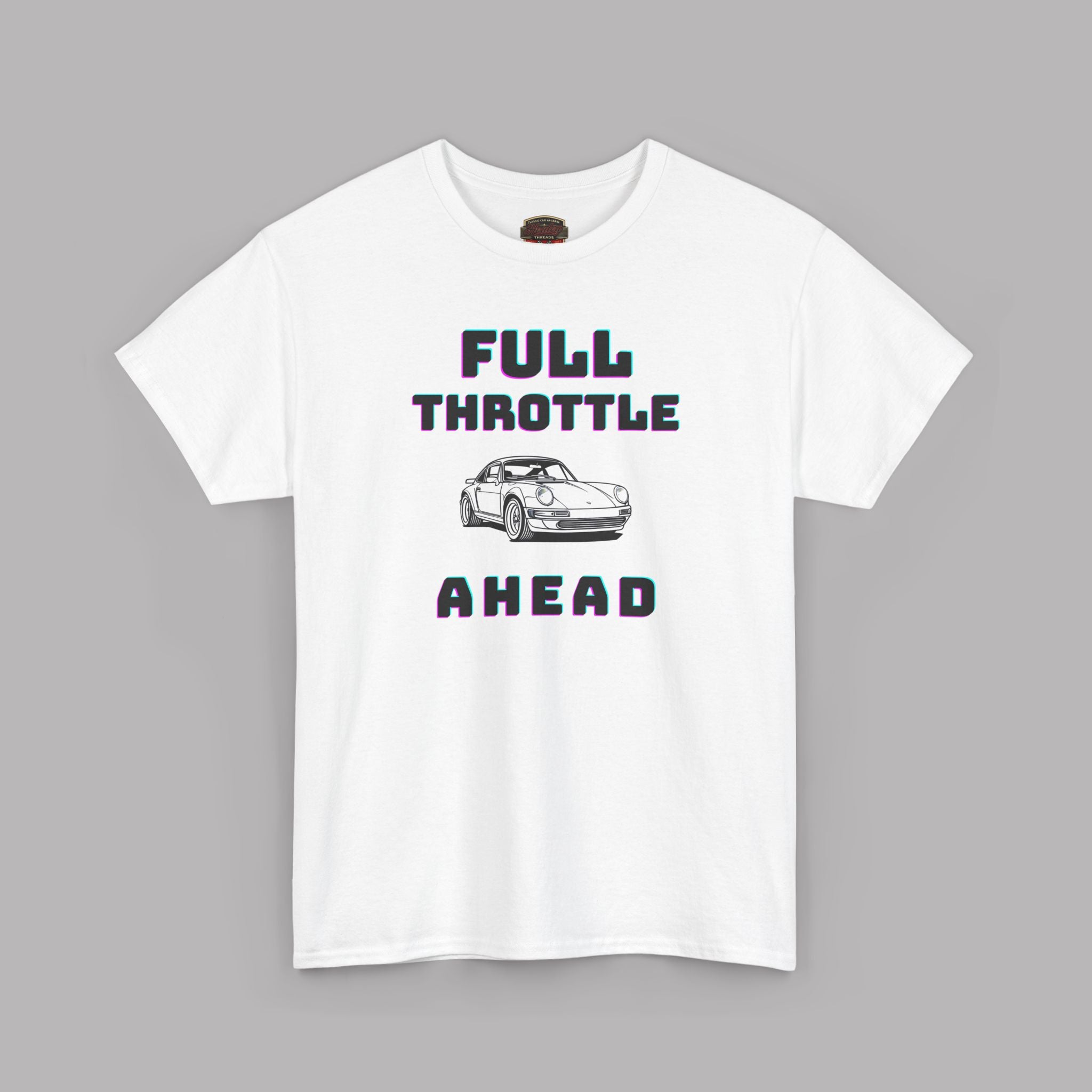 Full Throttle Ahead Tee | Vintage Sports Car Graphic T-Shirt