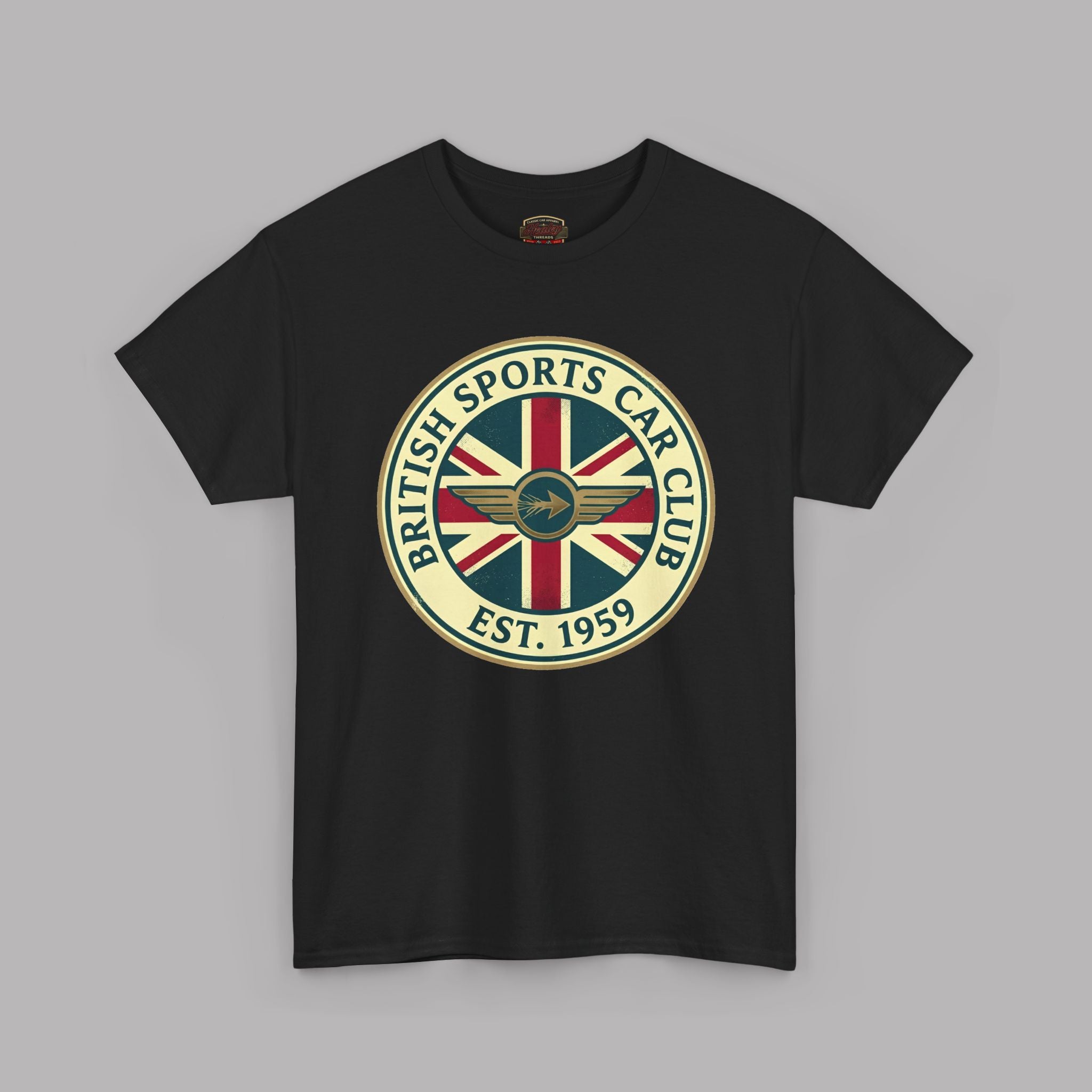 British Sports Car Club Tee | Vintage Badge Gift Shirt