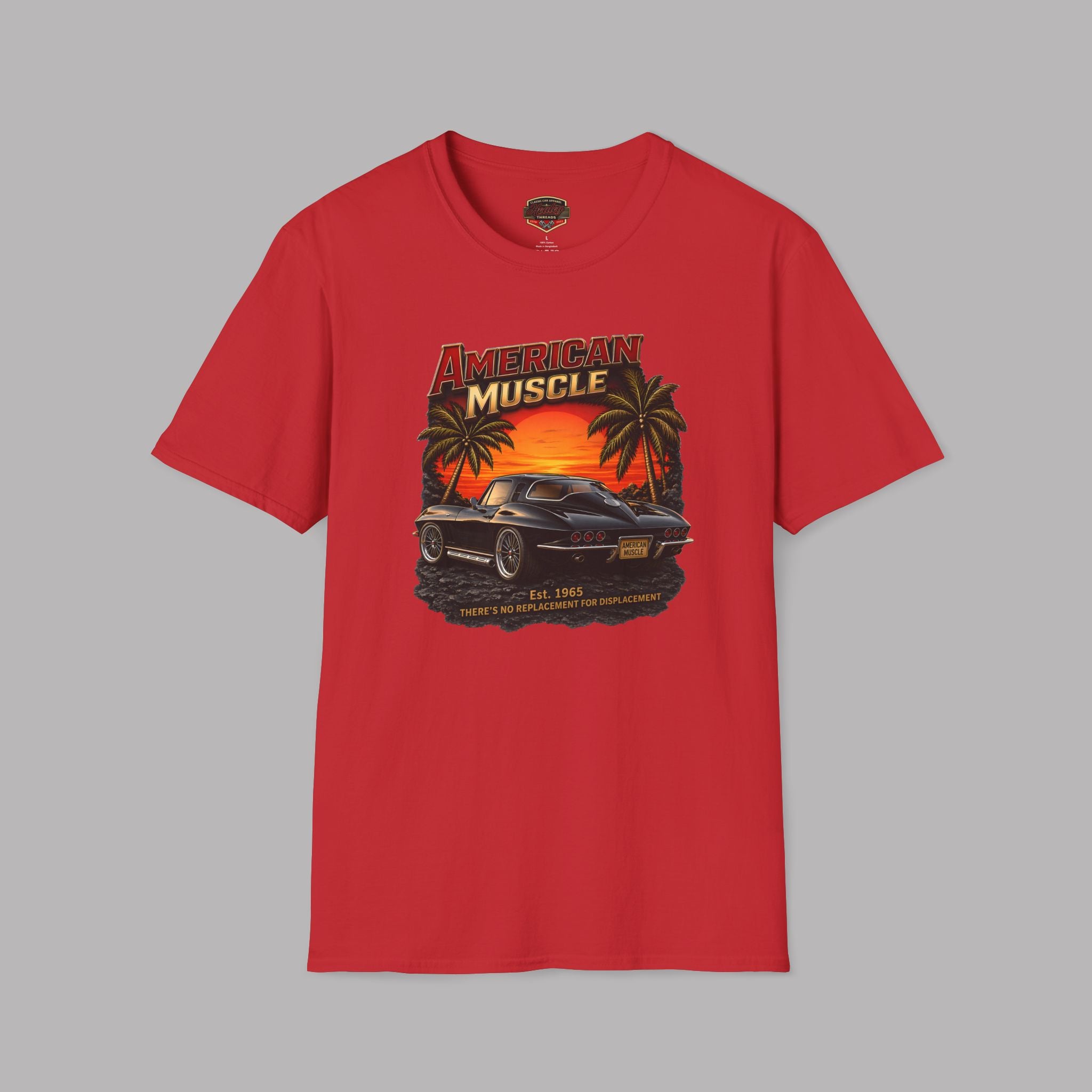 American Muscle T‑Shirt | Vintage Sunset Classic Car Tee