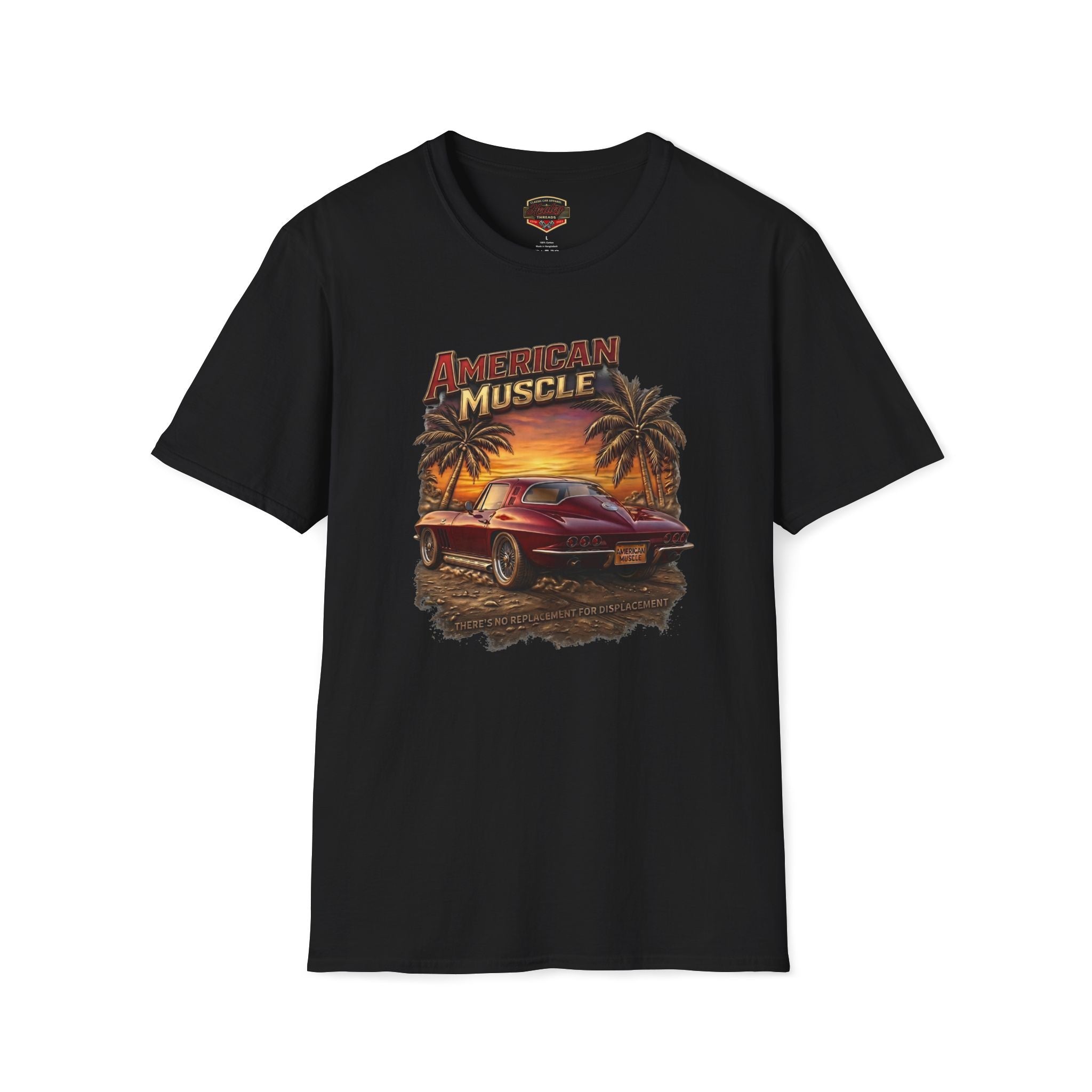 American Muscle Stingray T-Shirt - Retro Sunset Car Tee