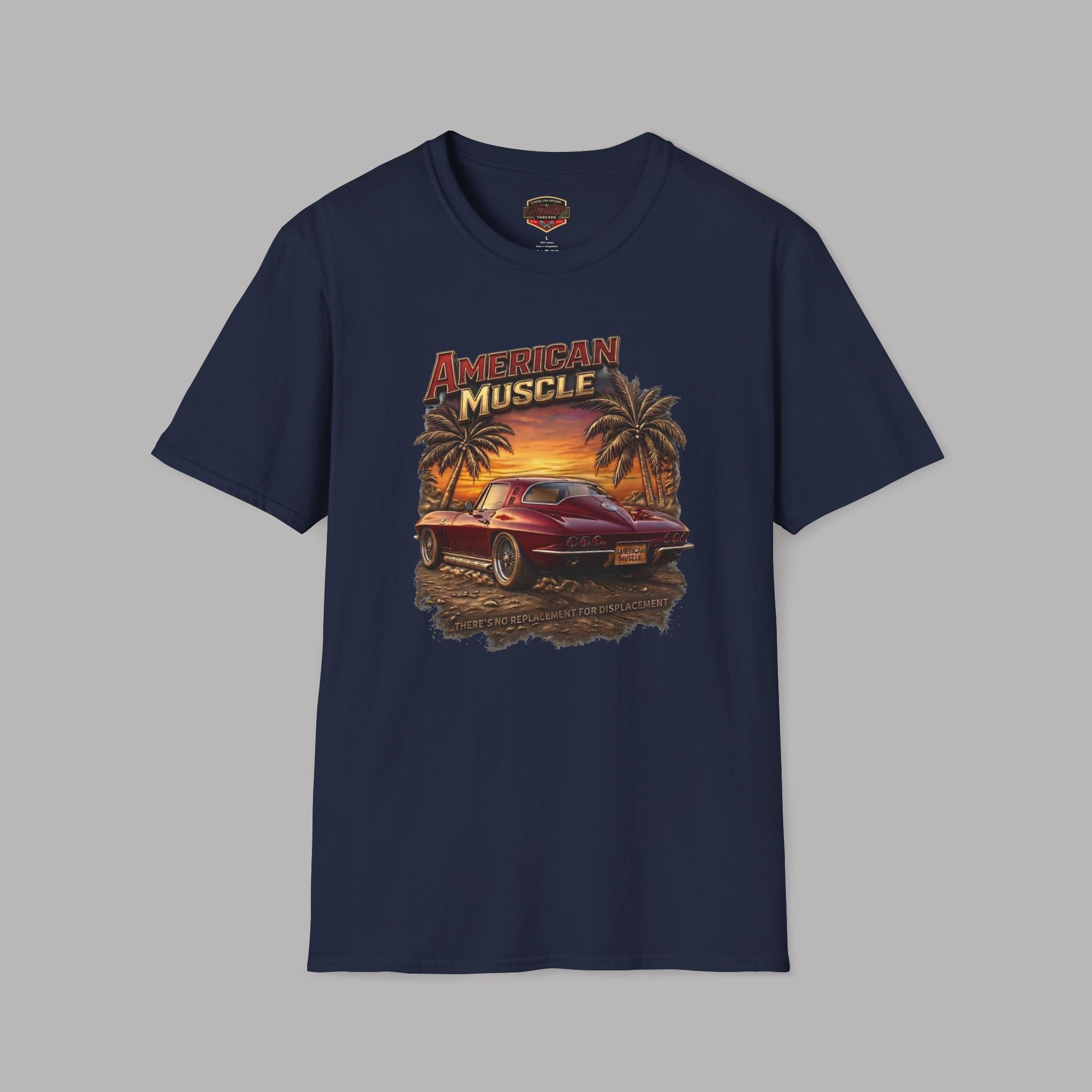 American Muscle Stingray T-Shirt - Retro Sunset Car Tee