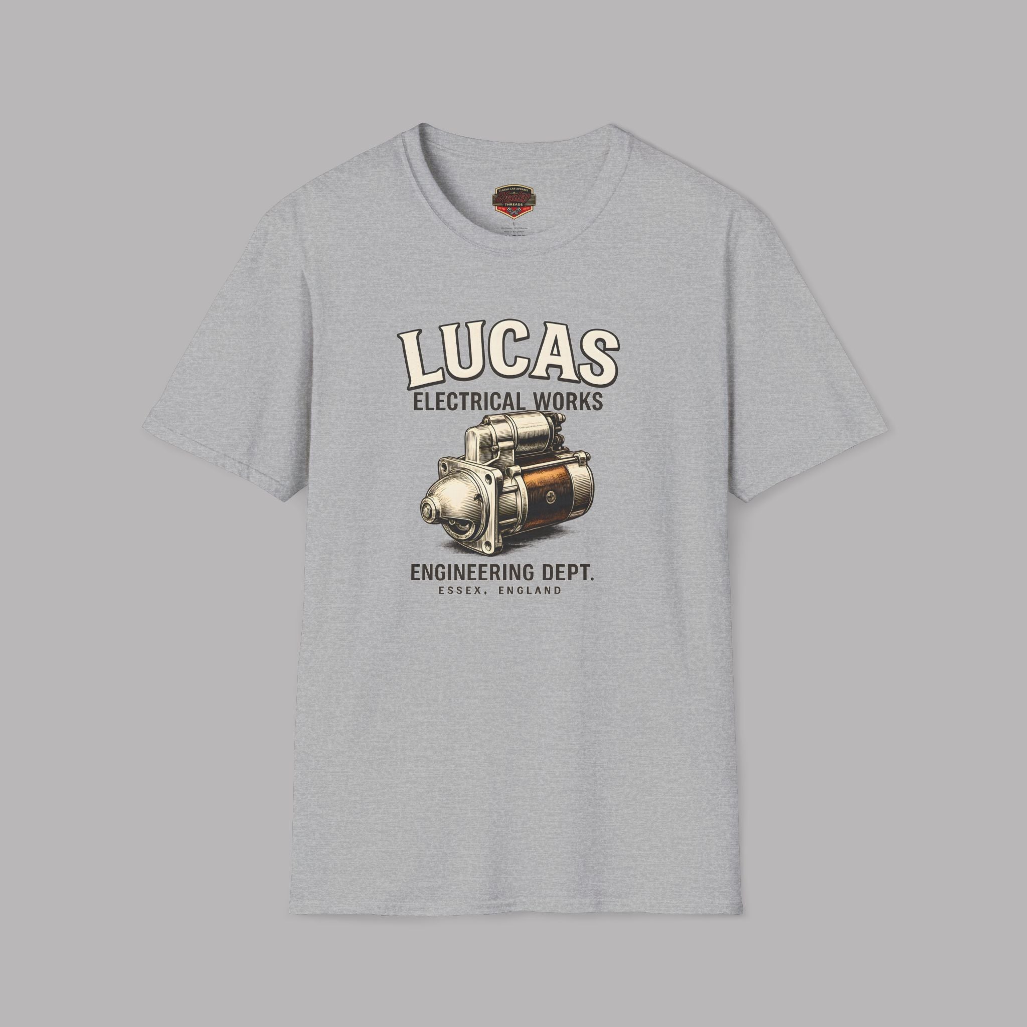 Vintage Lucas Electrical Works T-Shirt — Retro Engineering Dept Tee