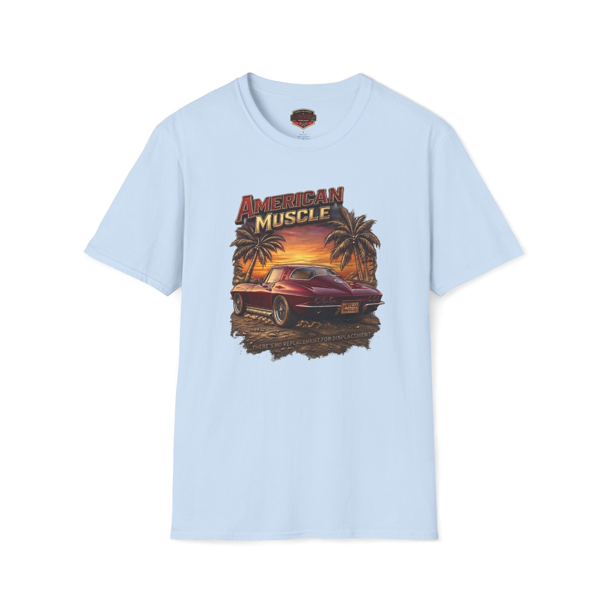 American Muscle Stingray T-Shirt - Retro Sunset Car Tee