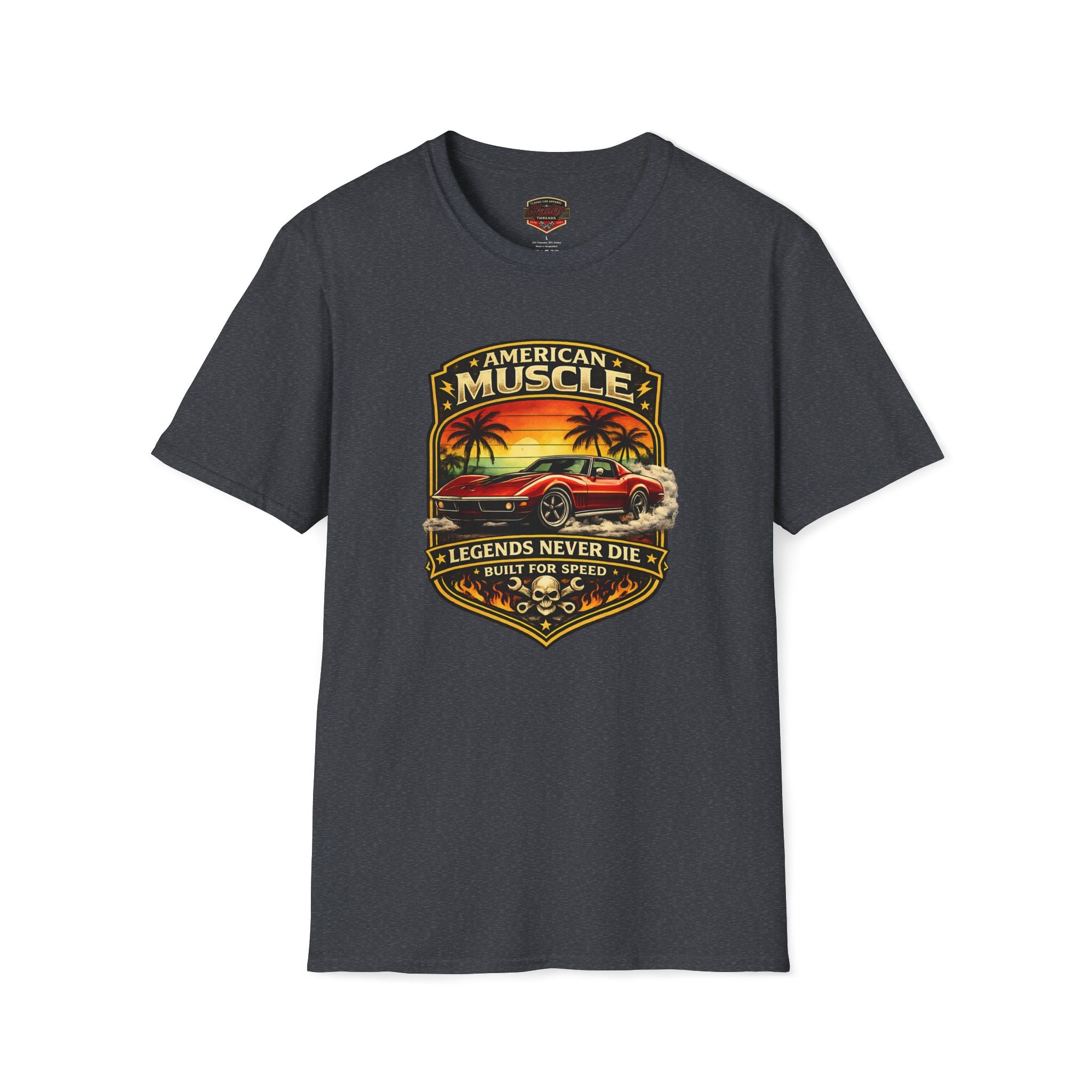 Corvette T-Shirt - Legends Never Die American Muscle Tee