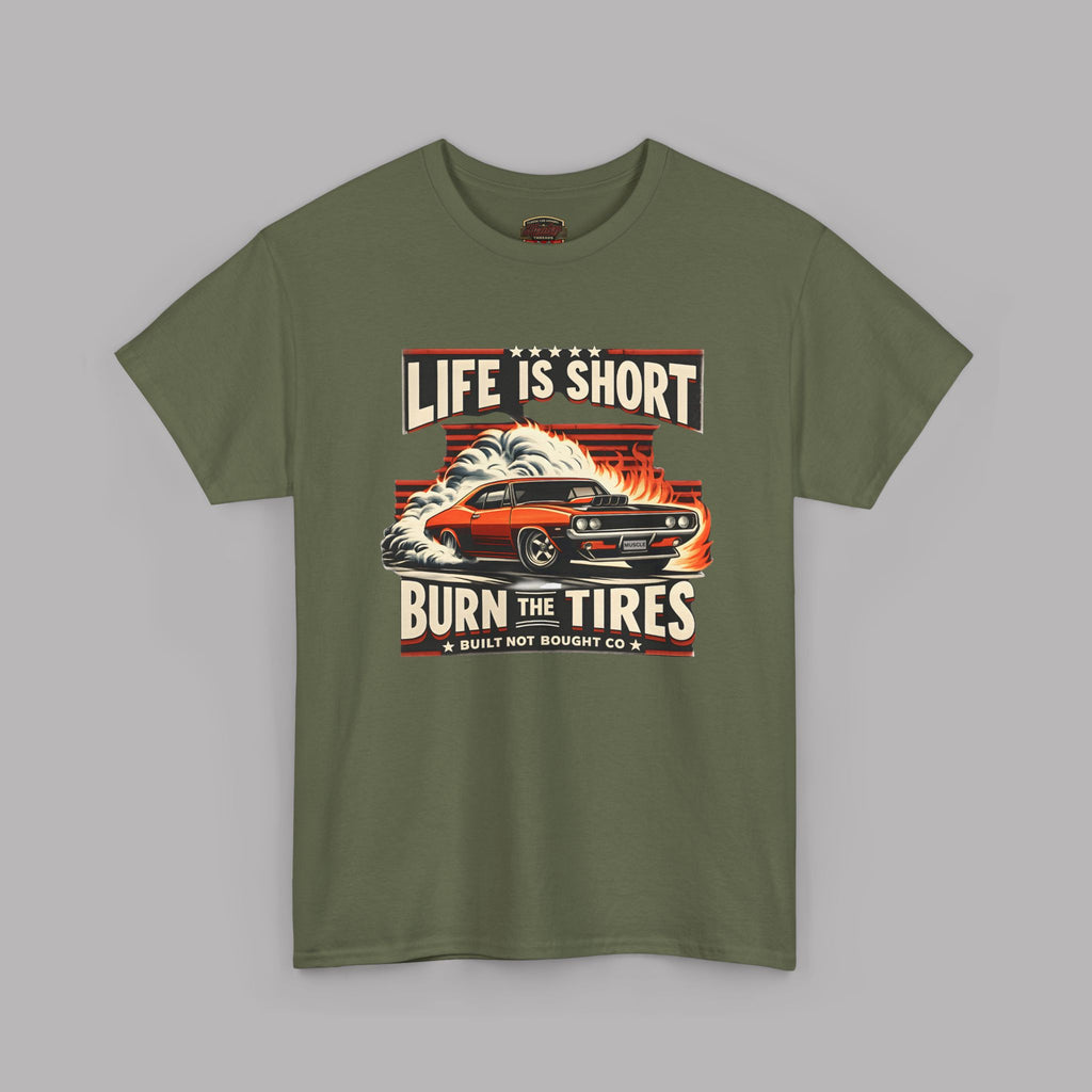 Vintage Muscle Car T-Shirt – Burn the Tires Tee