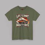 Vintage Muscle Car T-Shirt – Burn the Tires Tee