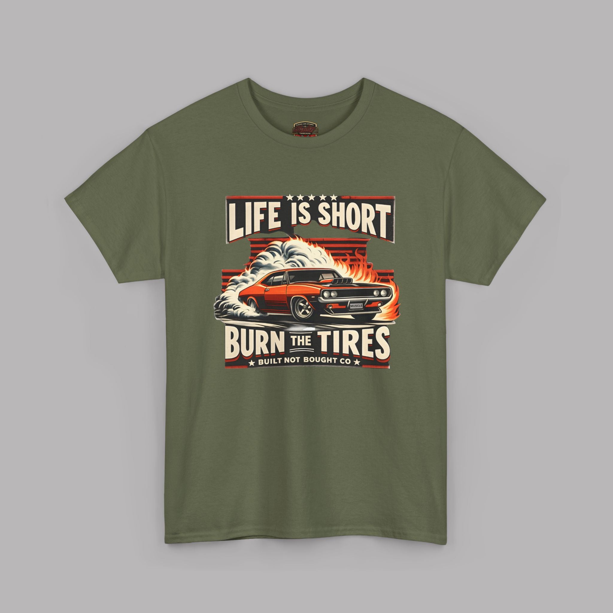 Vintage Muscle Car T-Shirt – Burn the Tires Tee