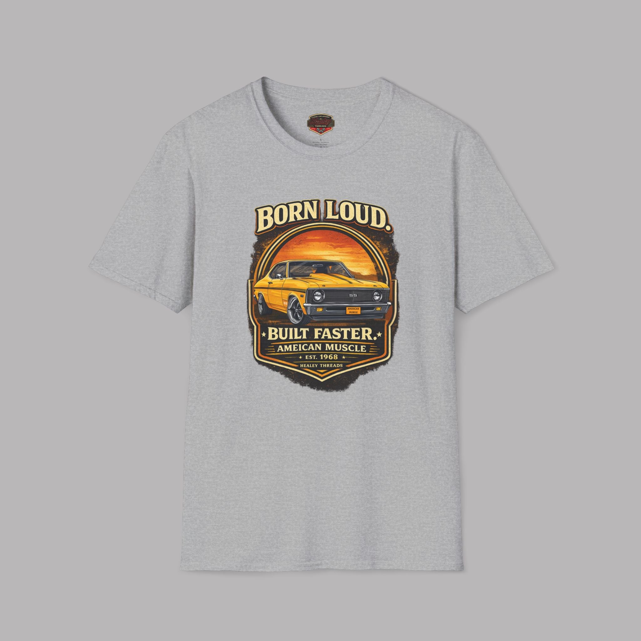 Chevy Nova SS T-Shirt - Born Loud Built Faster Muscle Tee