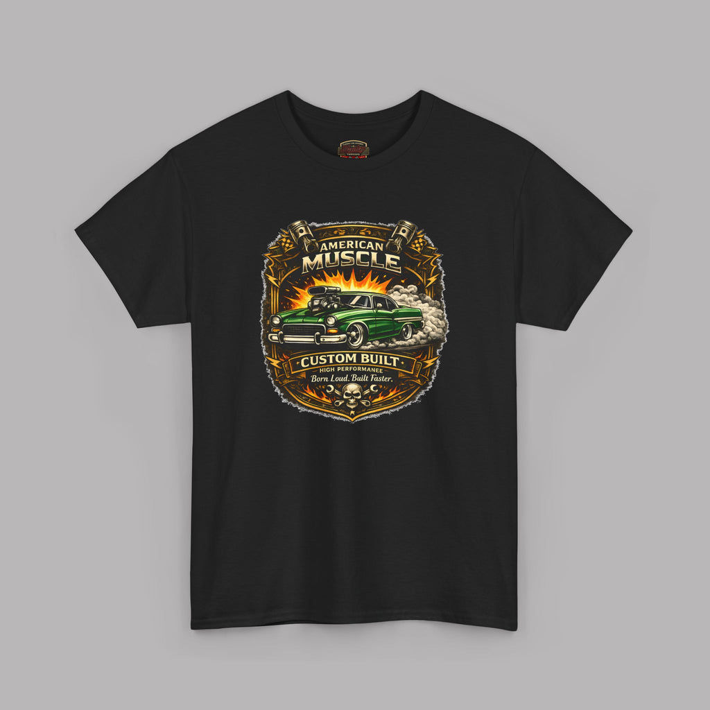 American Muscle Custom Built Tee | Retro Hot Rod Shirt