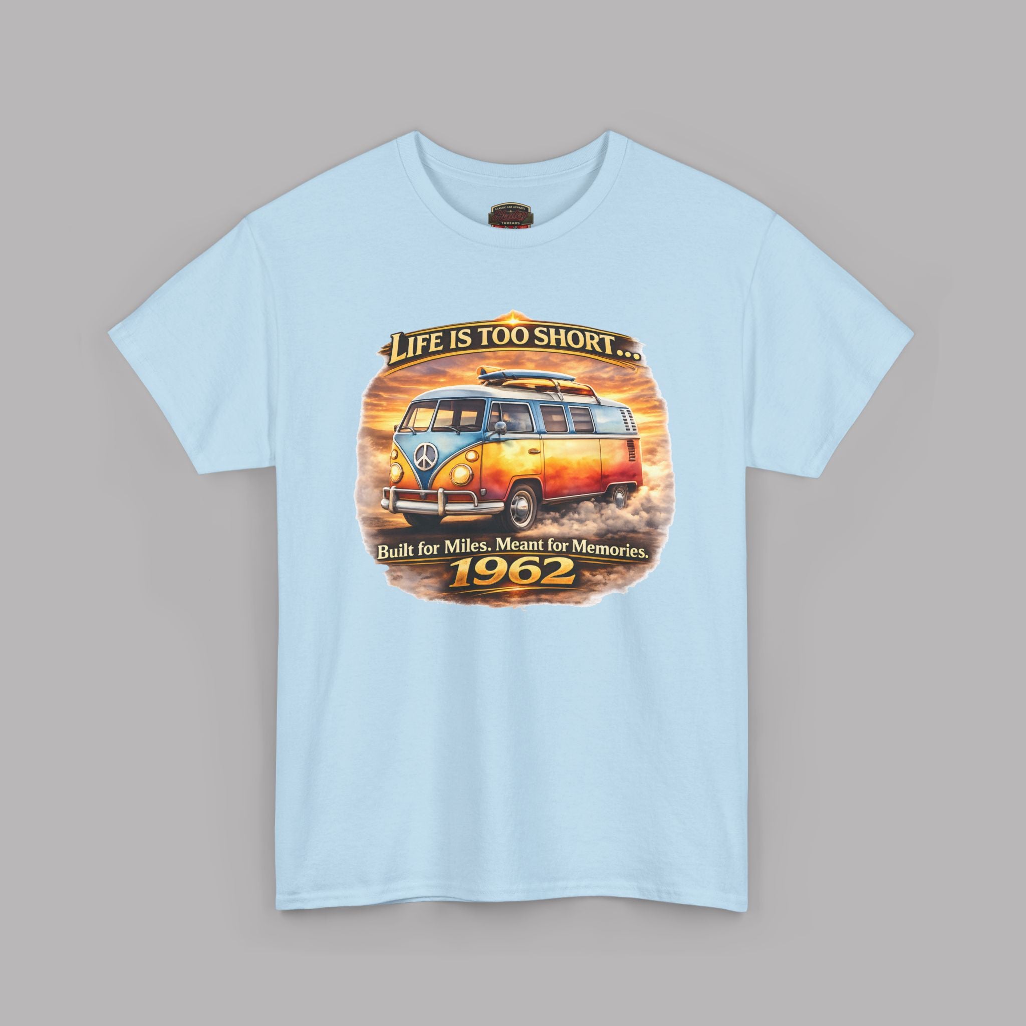 Life Is Too Short Retro Van Tee | Vintage Road Trip Shirt