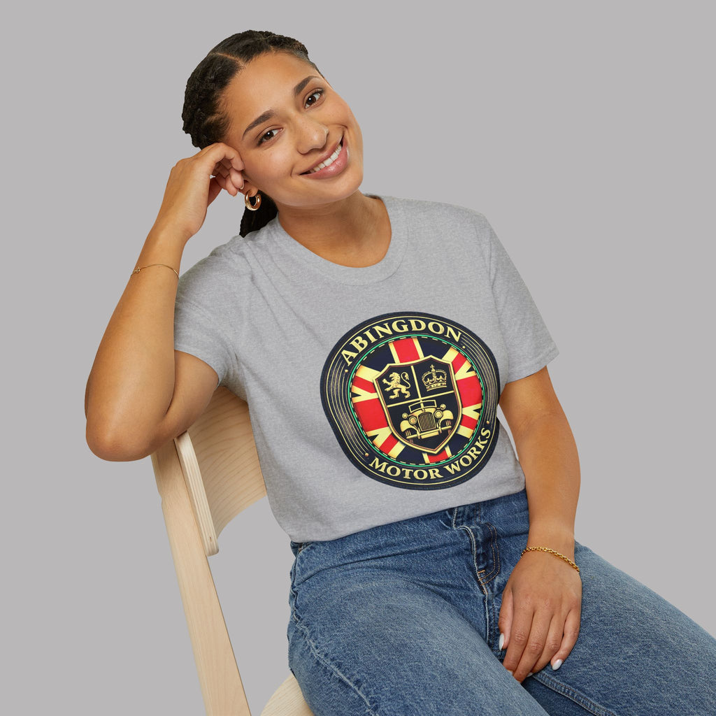 Abingdon Motor Works T‑Shirt — Vintage British Car Emblem Tee