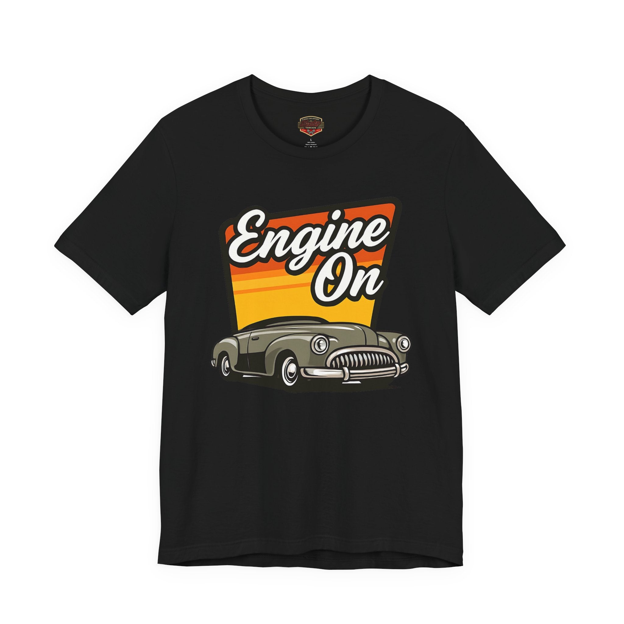 Engine On Vintage Car T-Shirt - Retro Classic Auto Tee