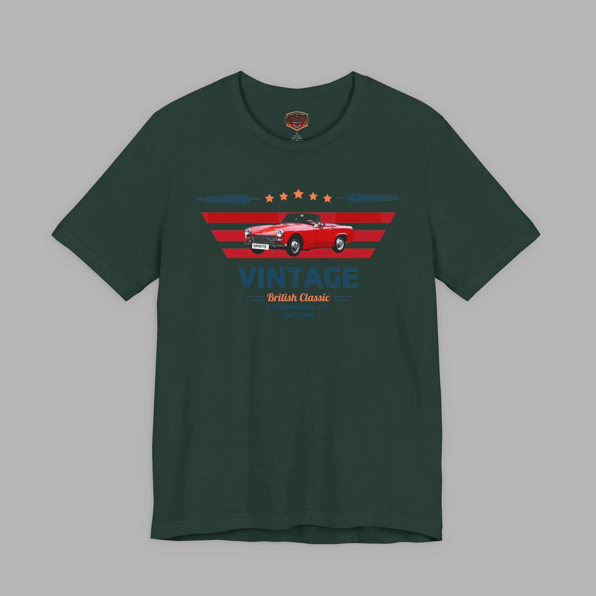 Vintage British Roadster Tee | Retro Classic Car Shirt