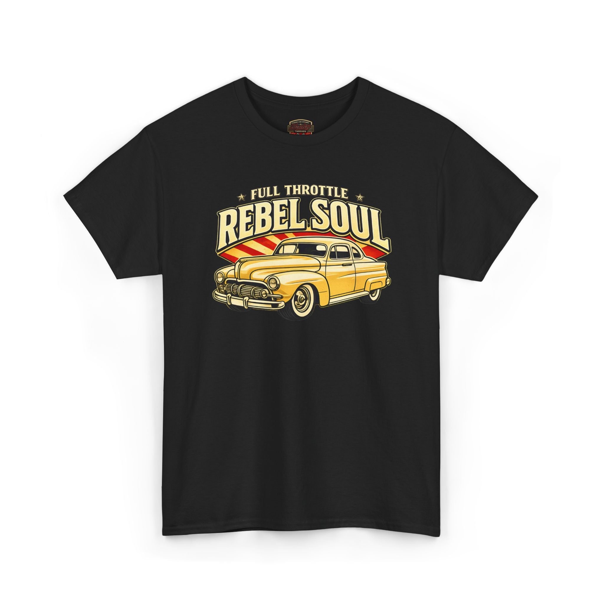 Full Throttle Rebel Soul Vintage Car T-Shirt - Retro Auto Tee