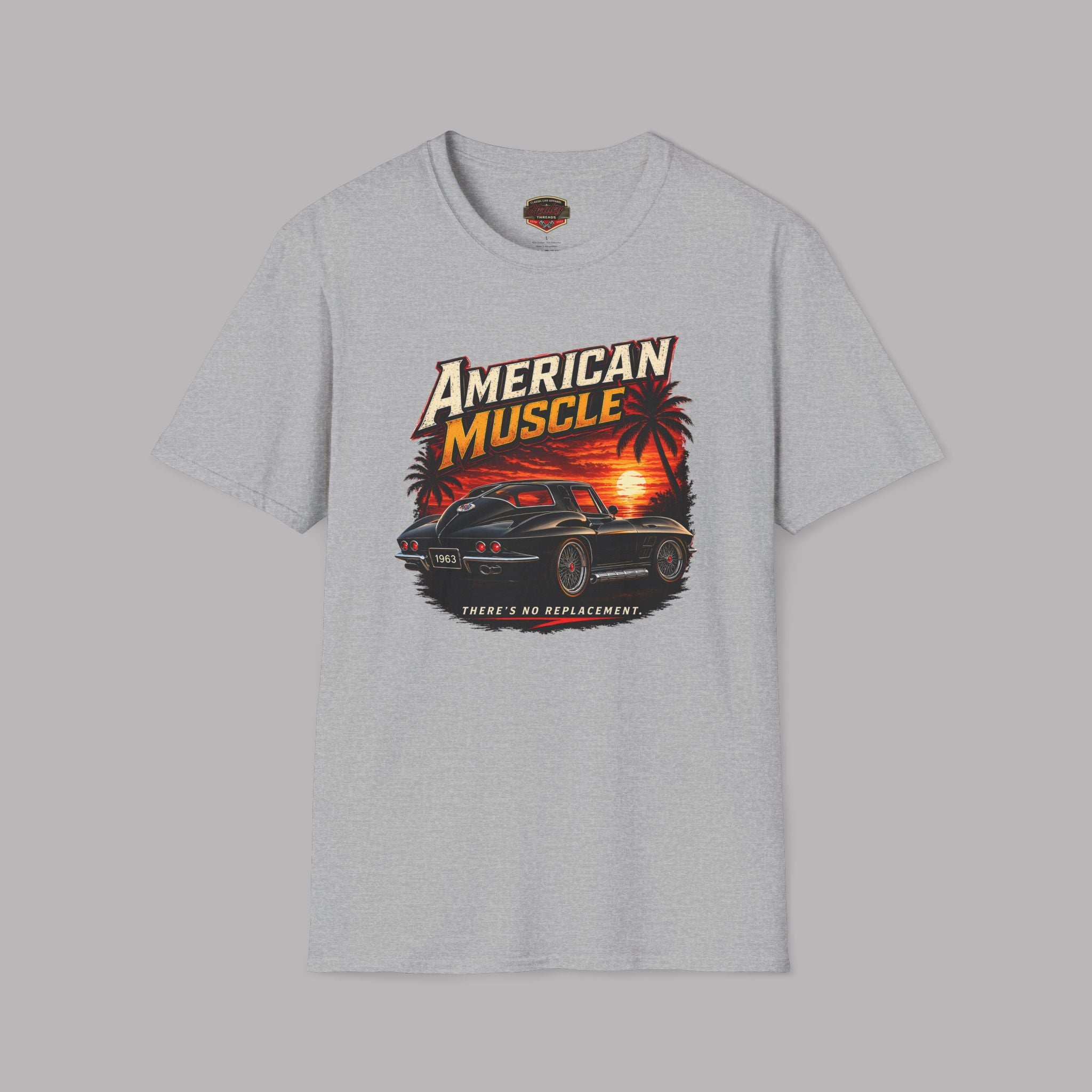 American Muscle 1963 Classic Car Graphic T-Shirt - Healey Threads Tee