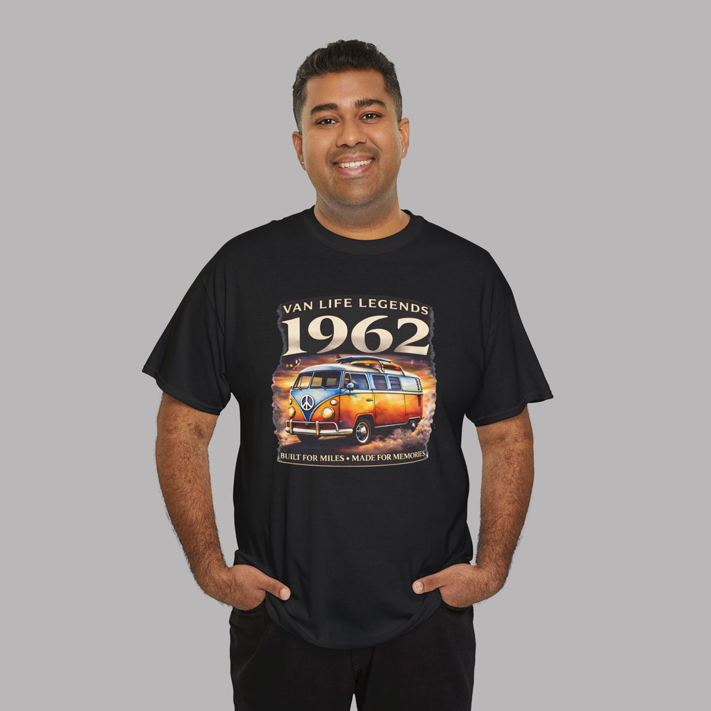 Vintage VW Camper Van T-Shirt - Van Life Legends 1962 Tee