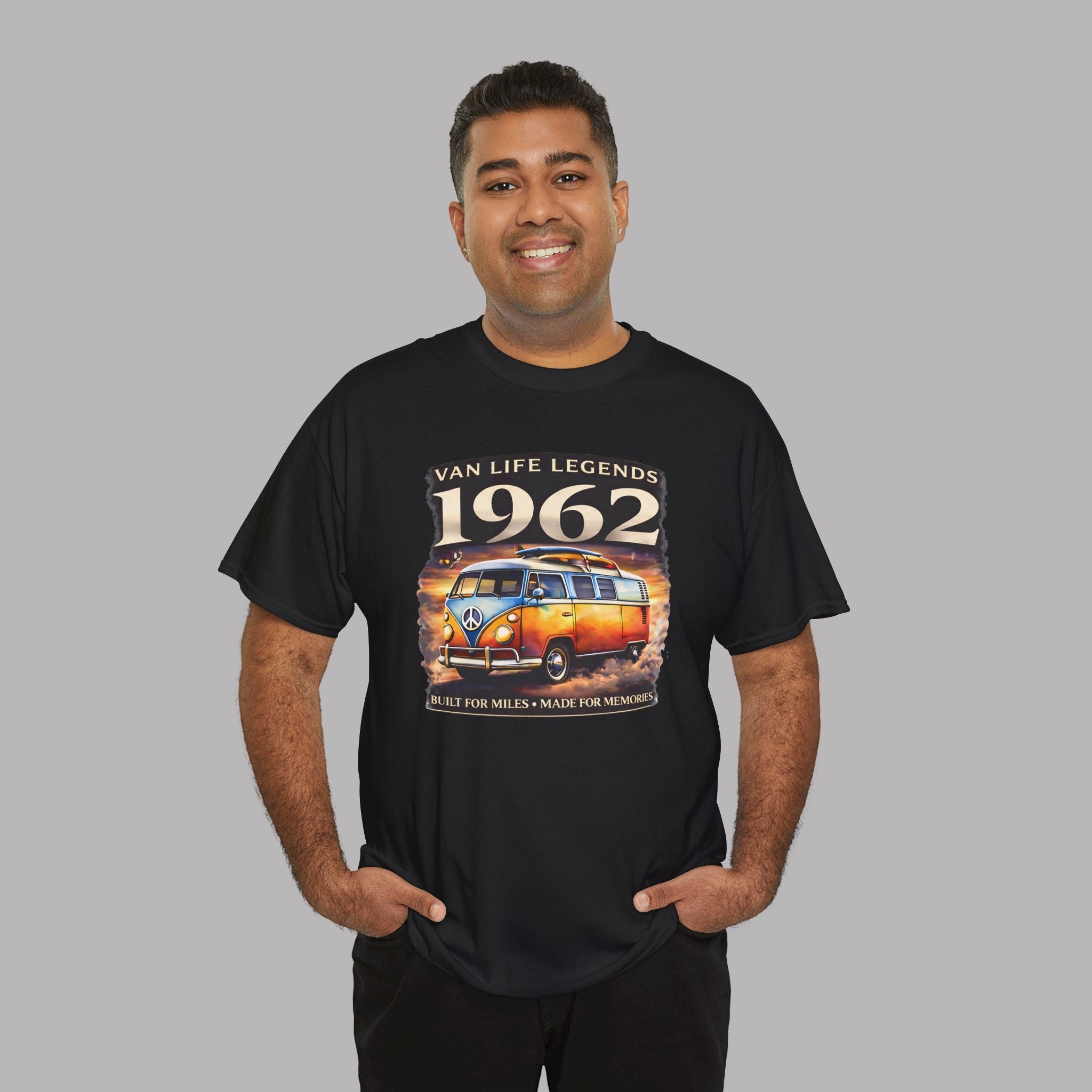 Vintage VW Camper Van T-Shirt - Van Life Legends 1962 Tee