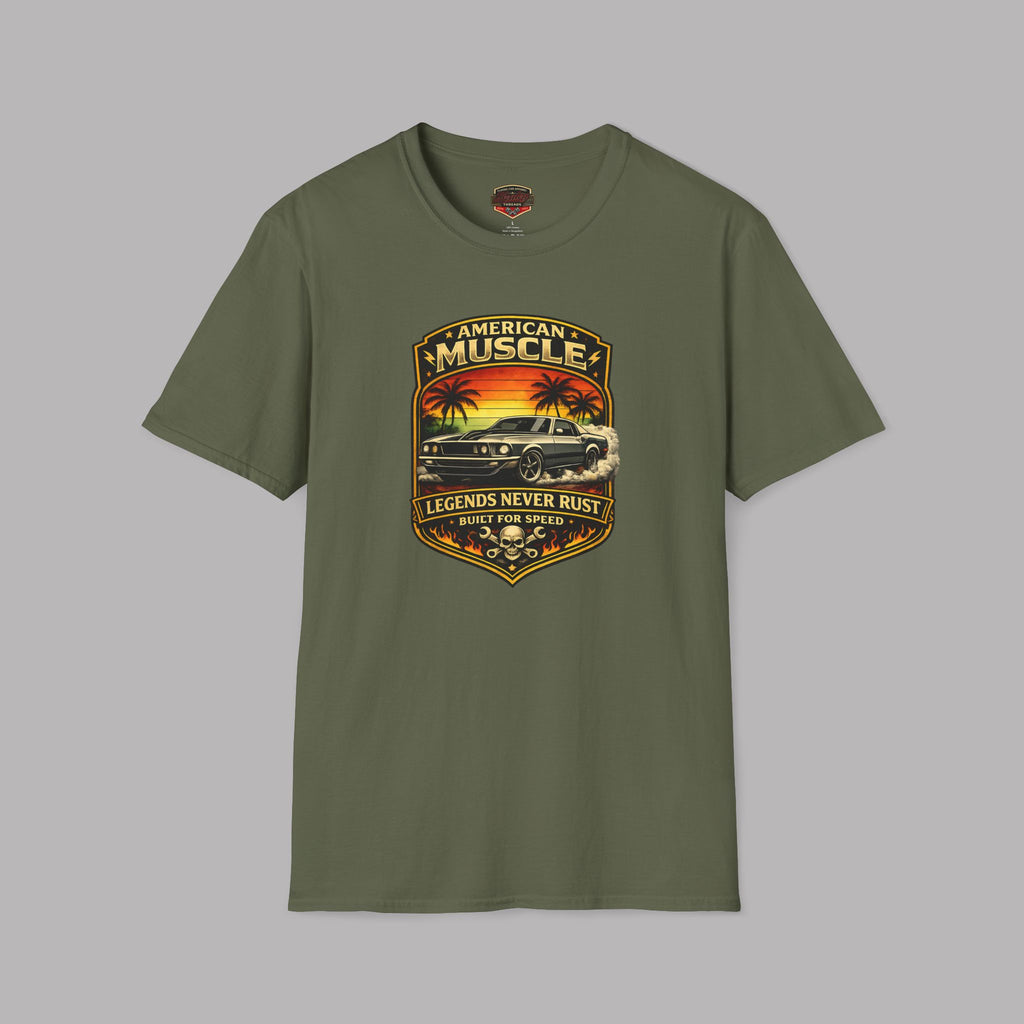Legends Never Rust American Muscle Tee | Classic Car Shirt