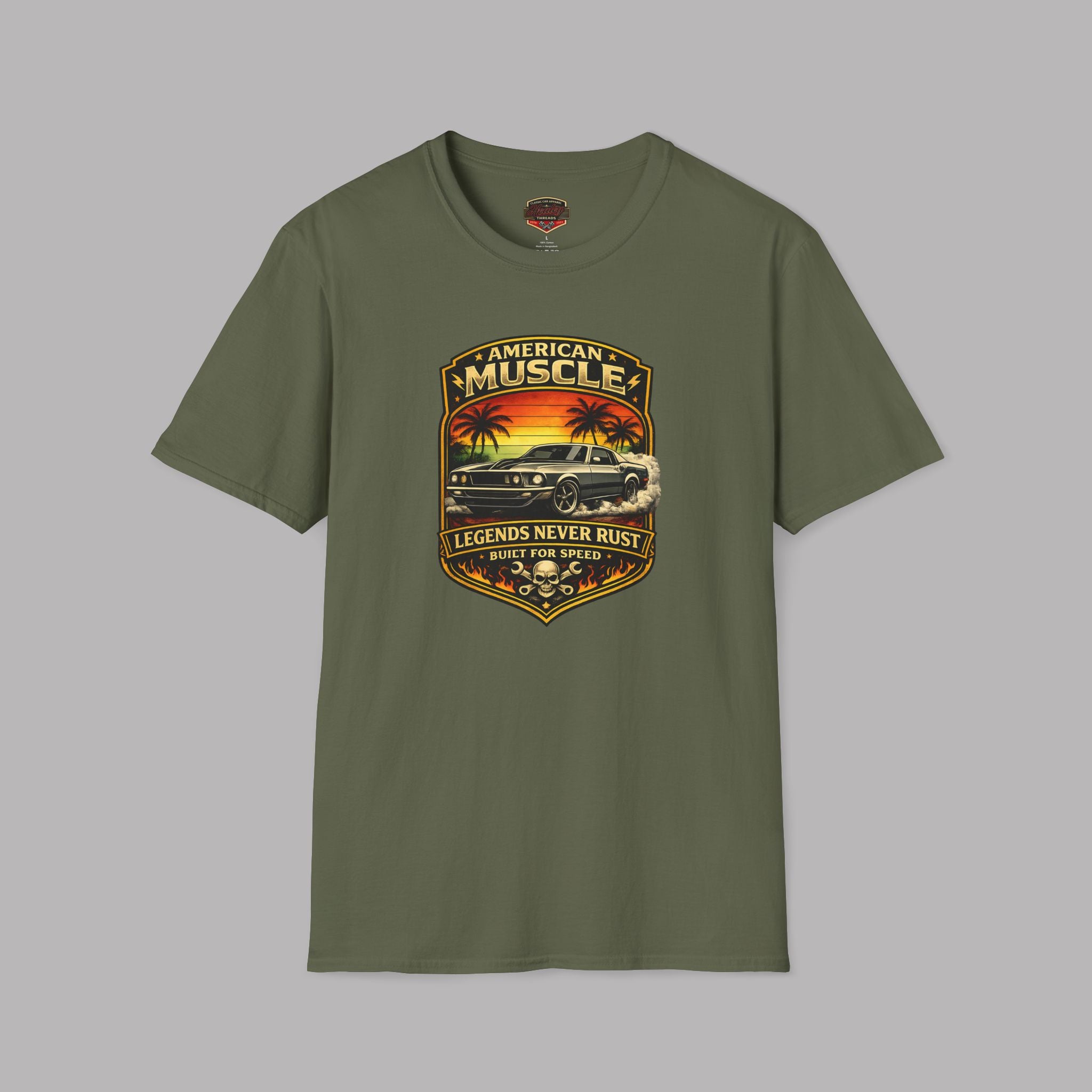 Legends Never Rust American Muscle Tee | Classic Car Shirt
