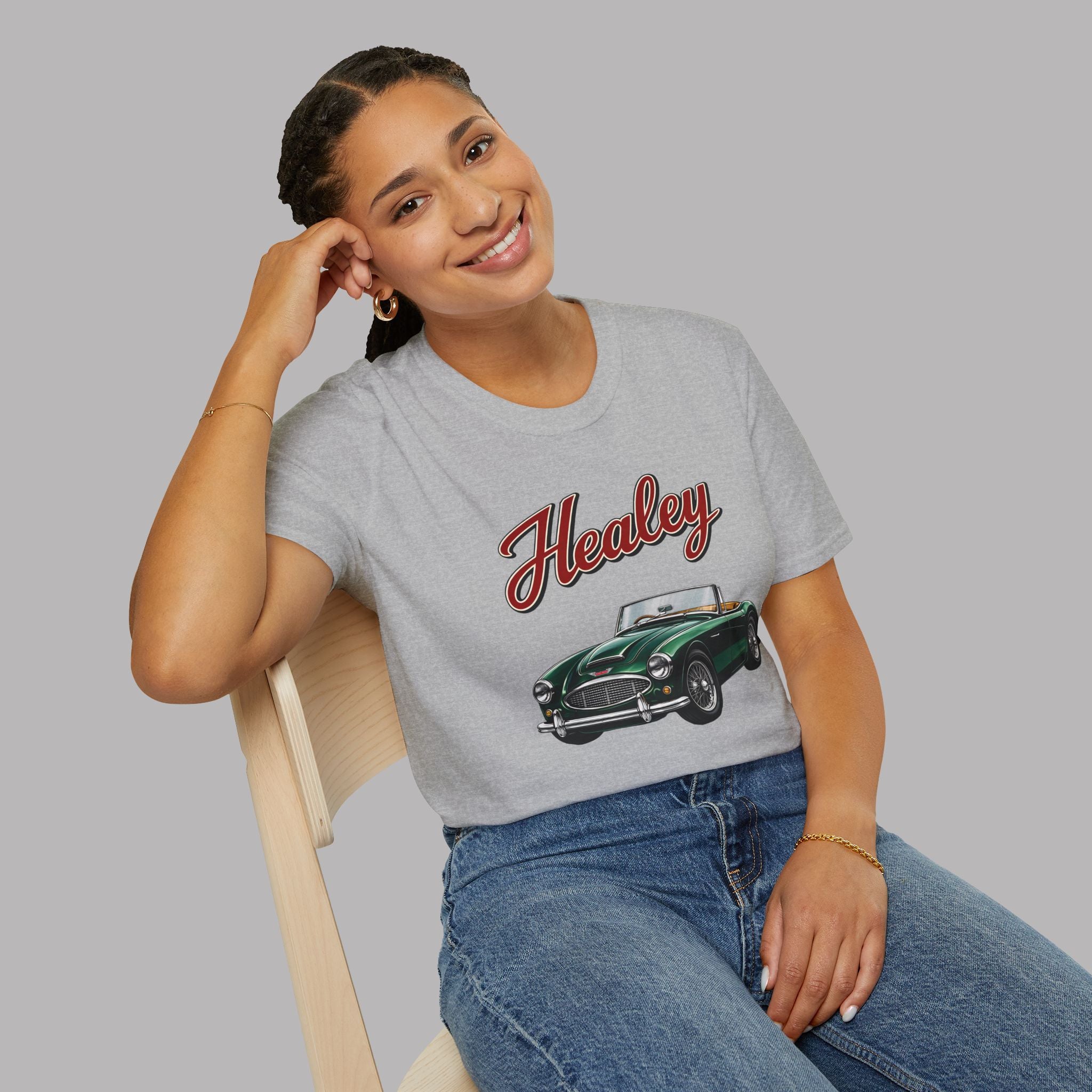 Healey Classic Car T-Shirt | Vintage Green Sports Car Tee