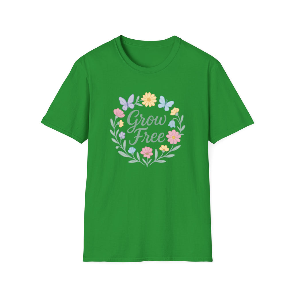 Grow Free Floral Wreath T-Shirt