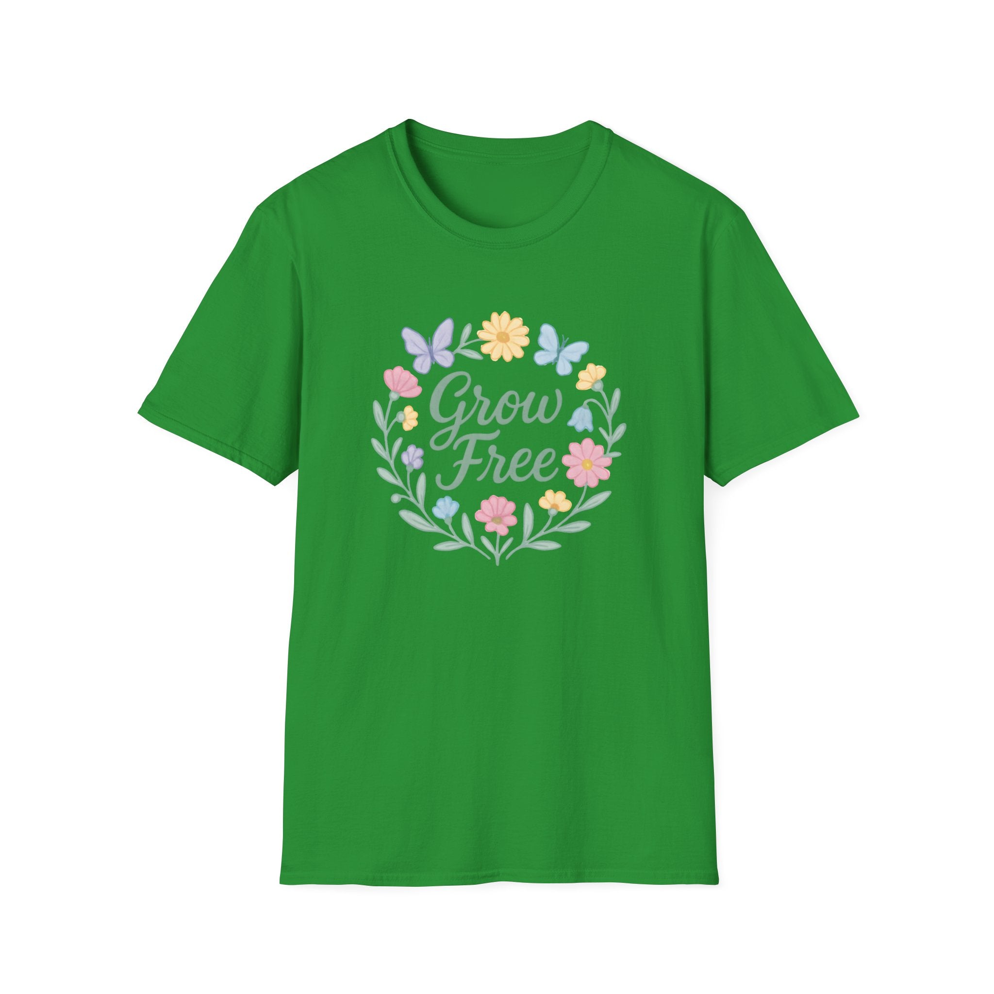 Grow Free Floral Wreath T-Shirt