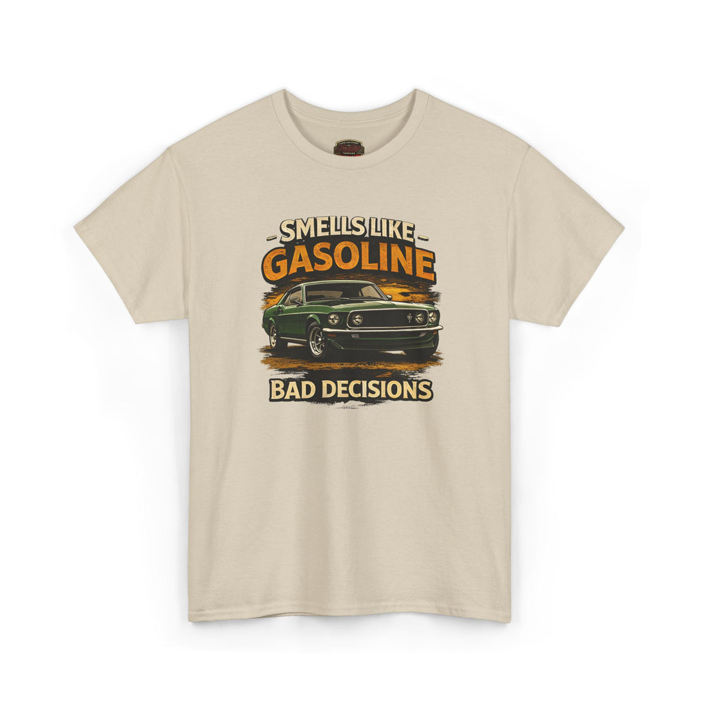 Funny Car T-Shirt - Smells Like Gasoline, Bad Decisions Tee