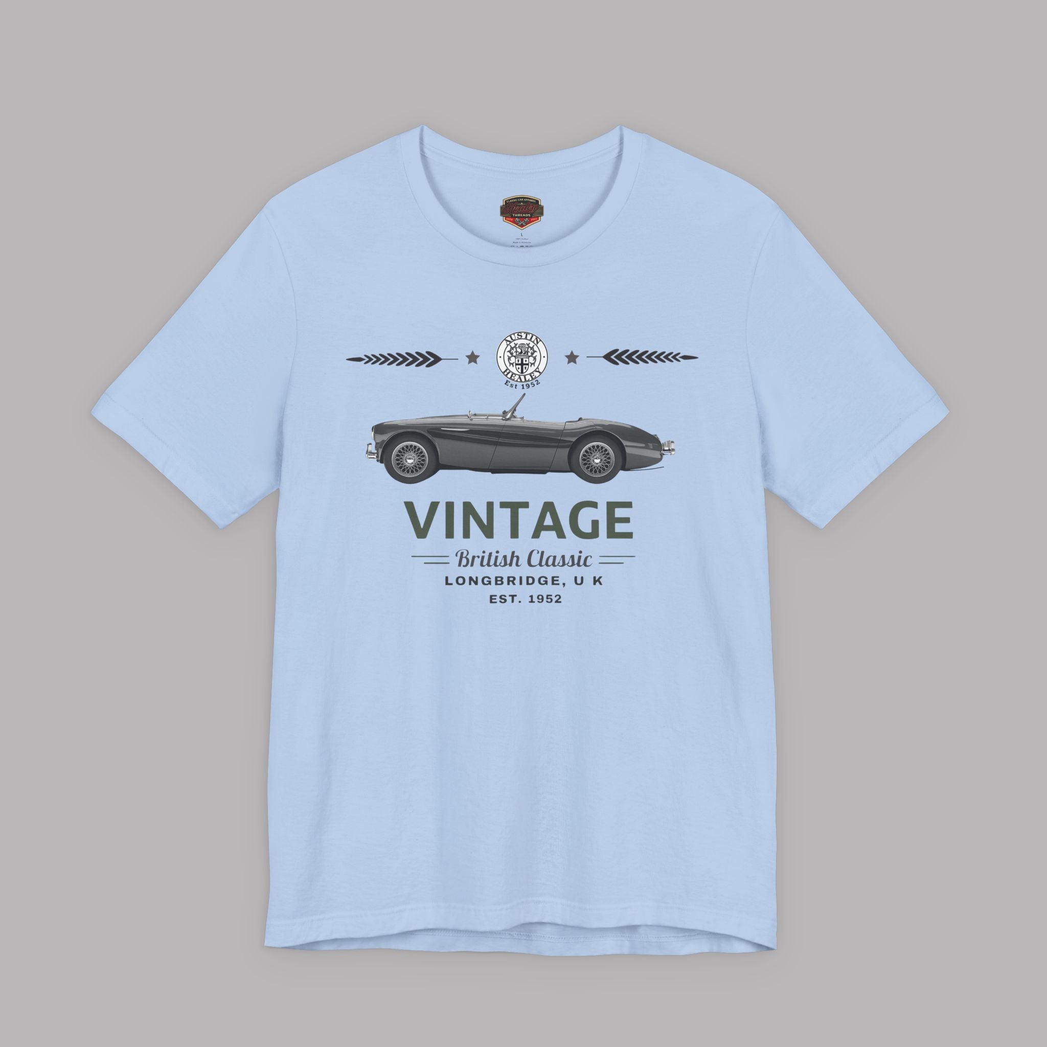 Vintage British Roadster T-shirt | Classic Car Badge Gift Tee